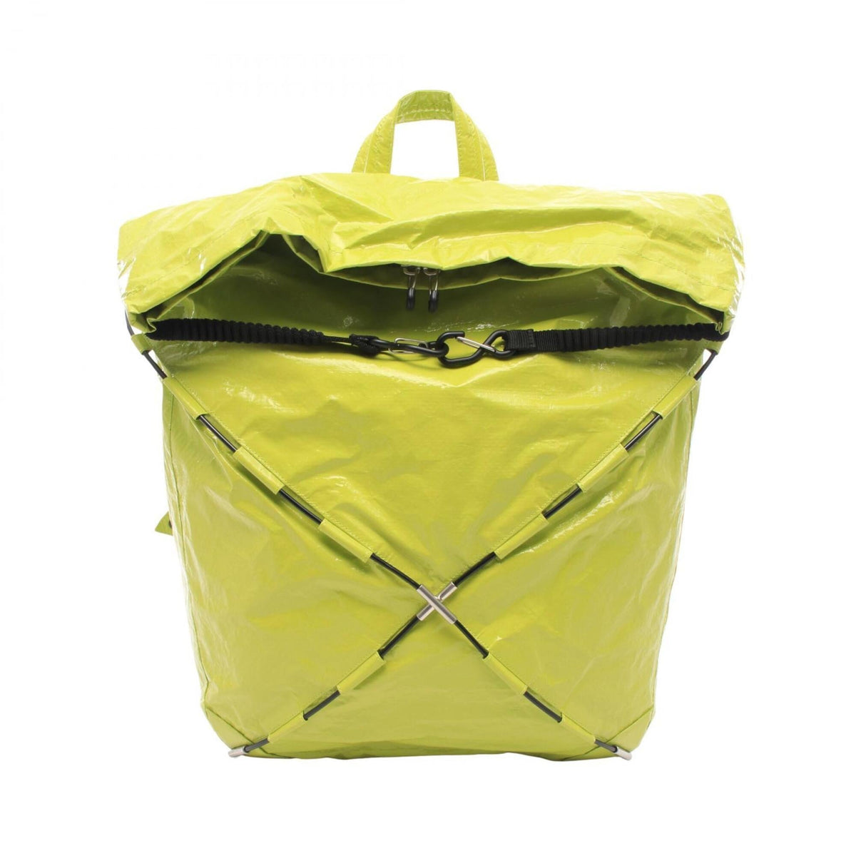 Bottega Veneta Yellow Nylon Backpack Handbag (Pre-Owned)