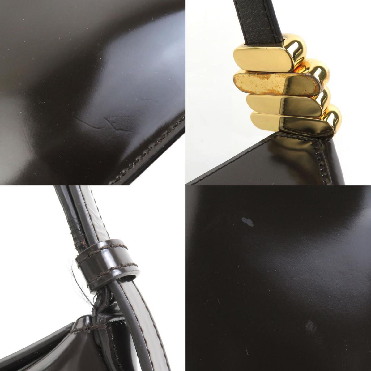 Bottega Veneta Brown Patent Leather Shoulder Bag (Pre-Owned)