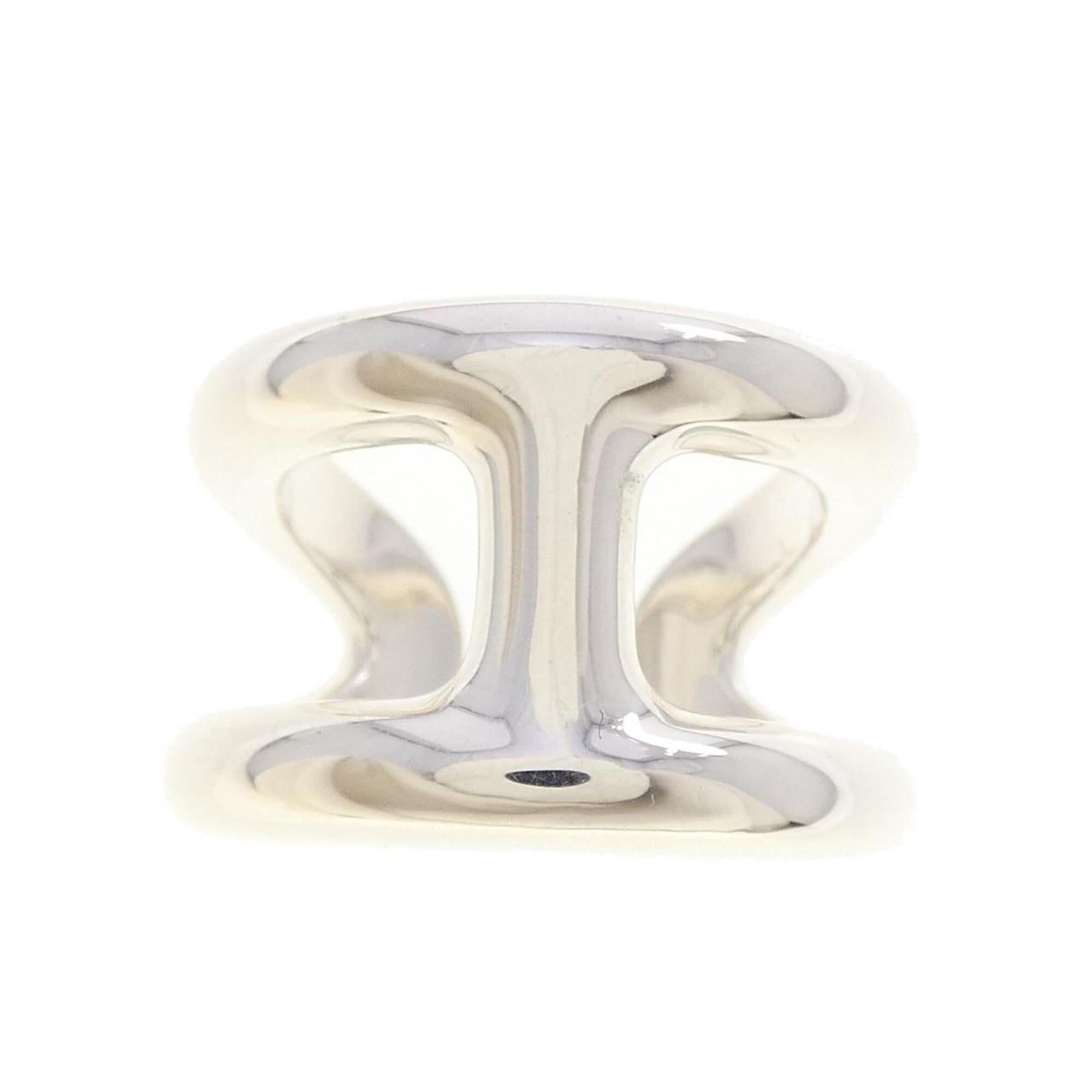 Hermes Silver 925 Band Ring (Pre-Owned)