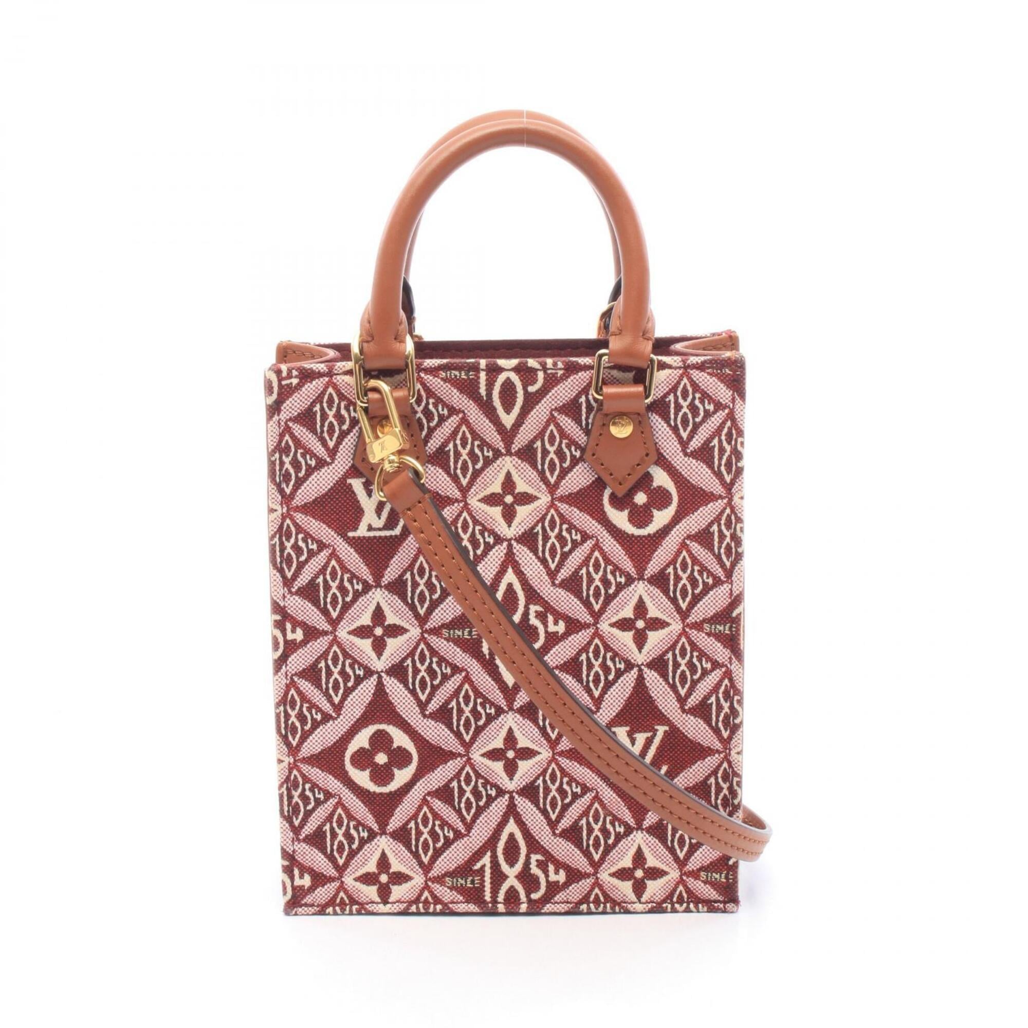 Louis Vuitton Bordeaux Brown Canvas Leather Handbag (Pre-Owned)