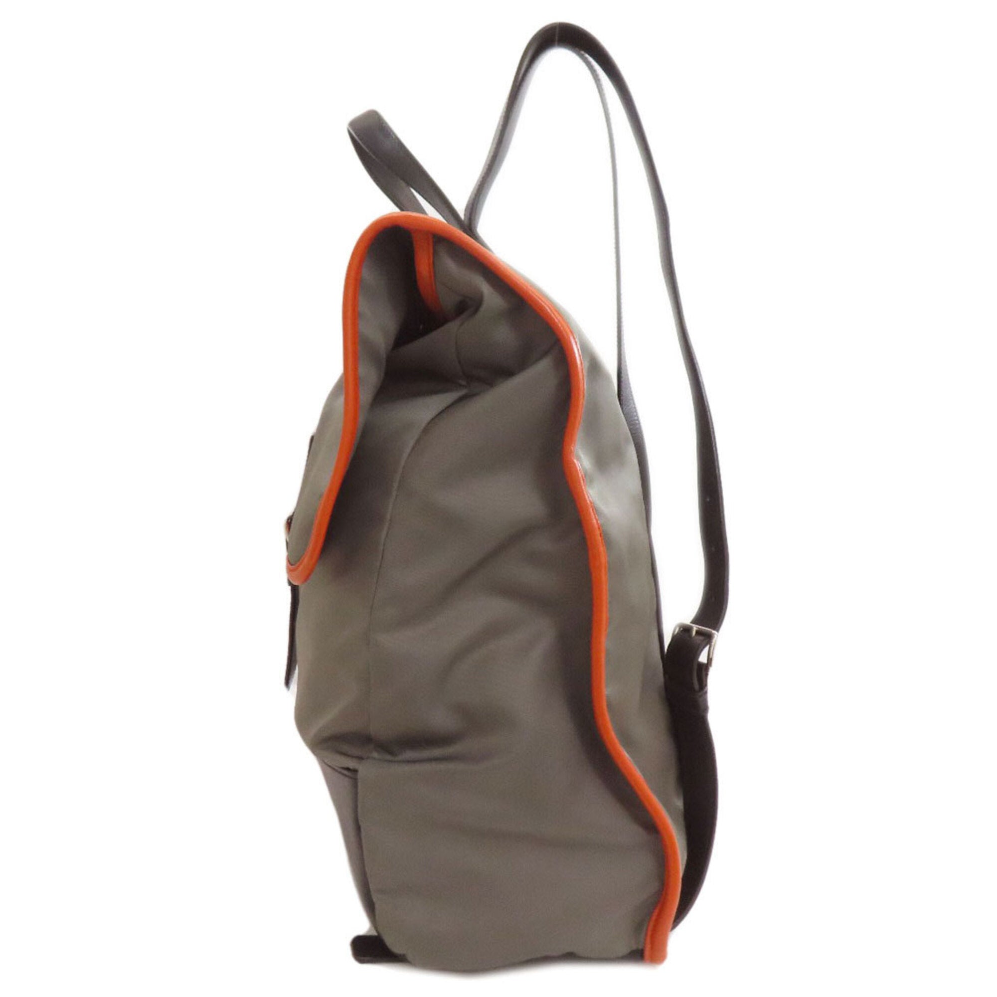 Prada Black Gray Orange Nylon Backpack (Pre-Owned)