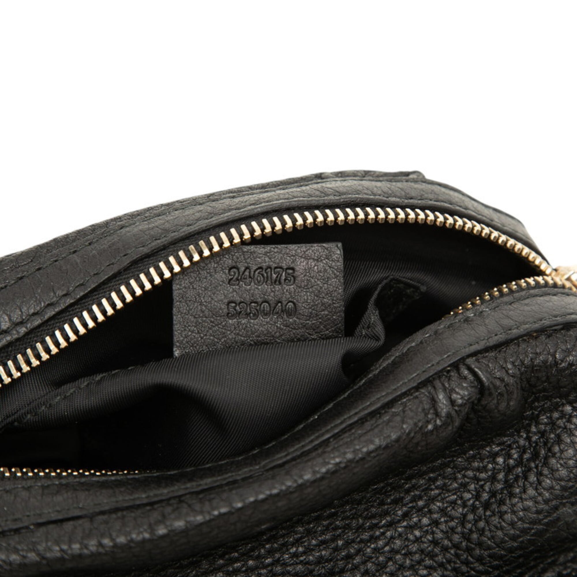 Gucci Black Leather Pouch Wash Bag (Pre-Owned)