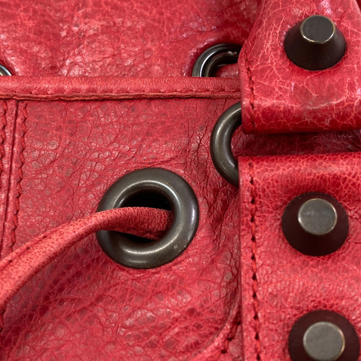 Balenciaga Red Color Leather Handbag (Pre-Owned)