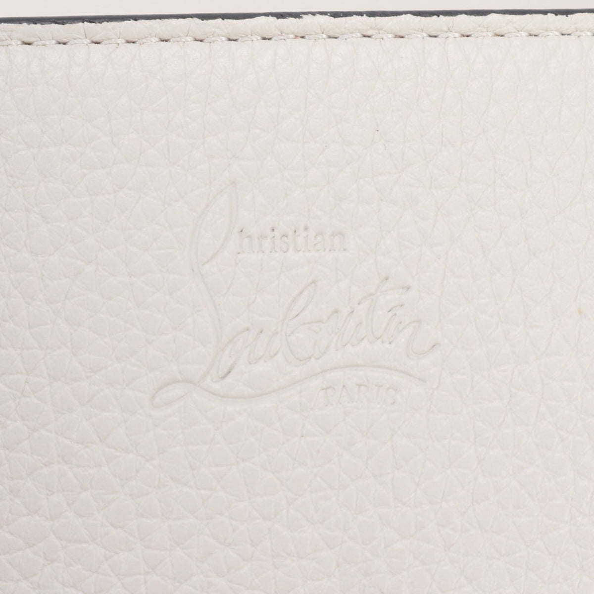 Christian Louboutin Beige Leather Clutch Bag Handbag Shoulder Bag (Pre-Owned)