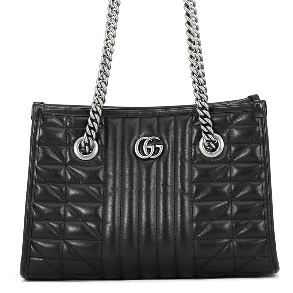 Gucci Black Leather Handbag Tote Bag (Pre-Owned)