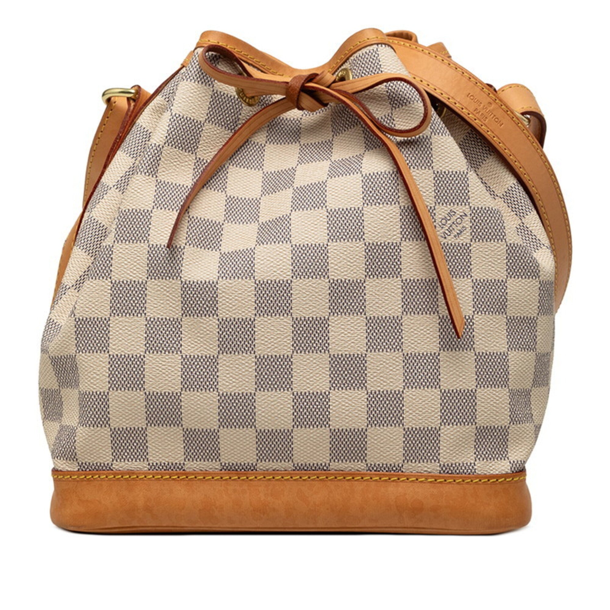 Louis Vuitton Damier Azur White Pvc Leather Shoulder Bag (Pre-Owned)