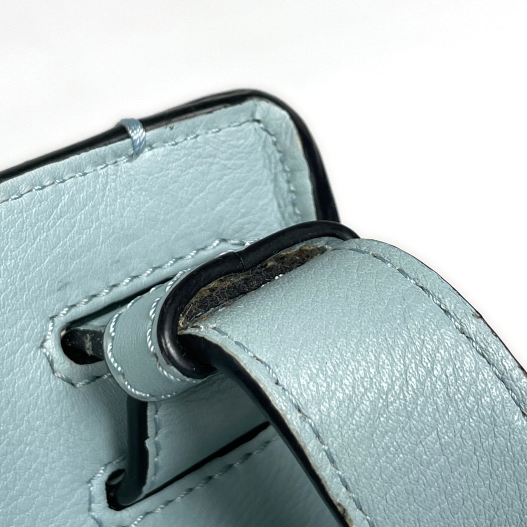 Loewe Light Blue Leather Handbag Pouch Shoulder Bag (Pre-Owned)