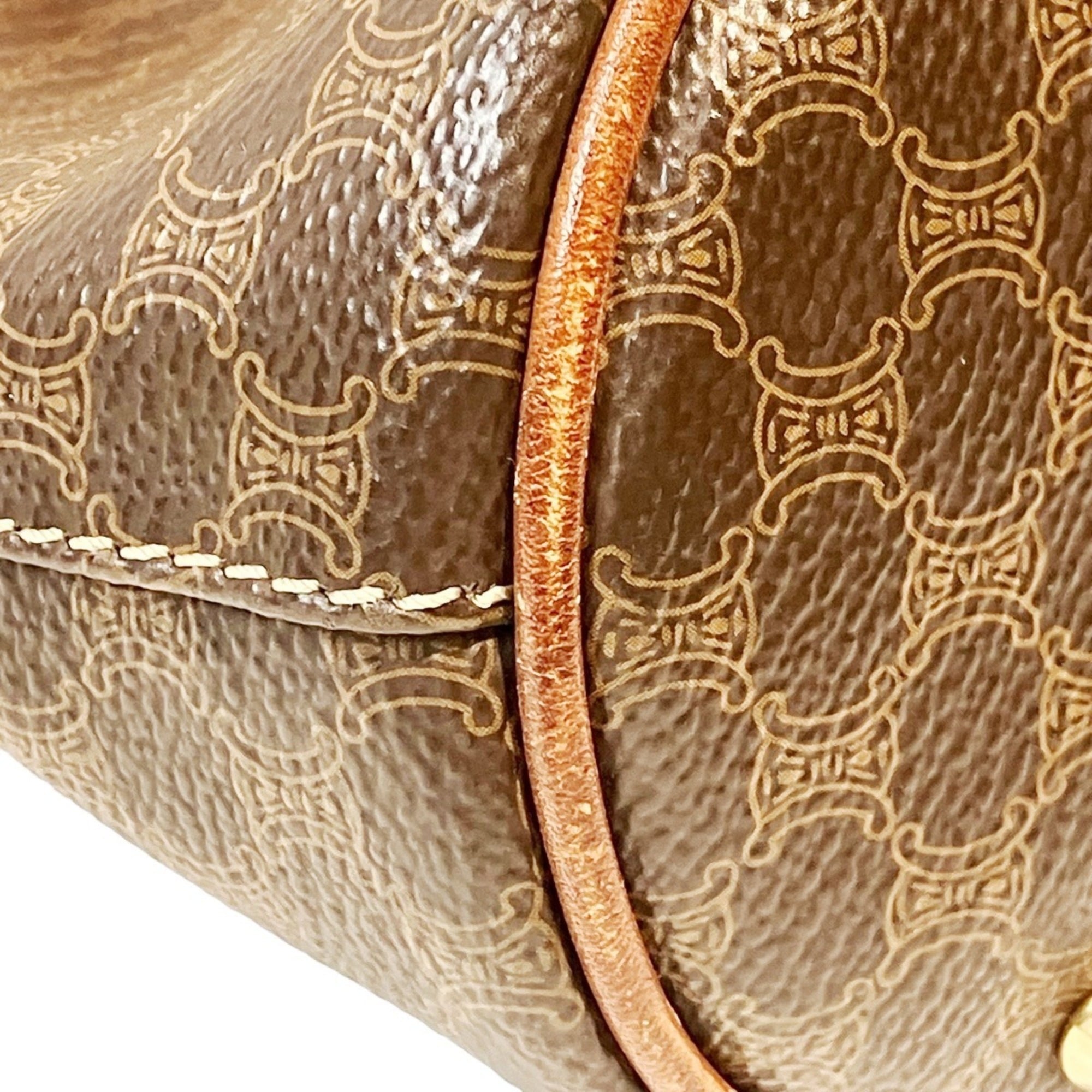 Celine Brown Canvas Pvc Tote Bag (Pre-Owned)