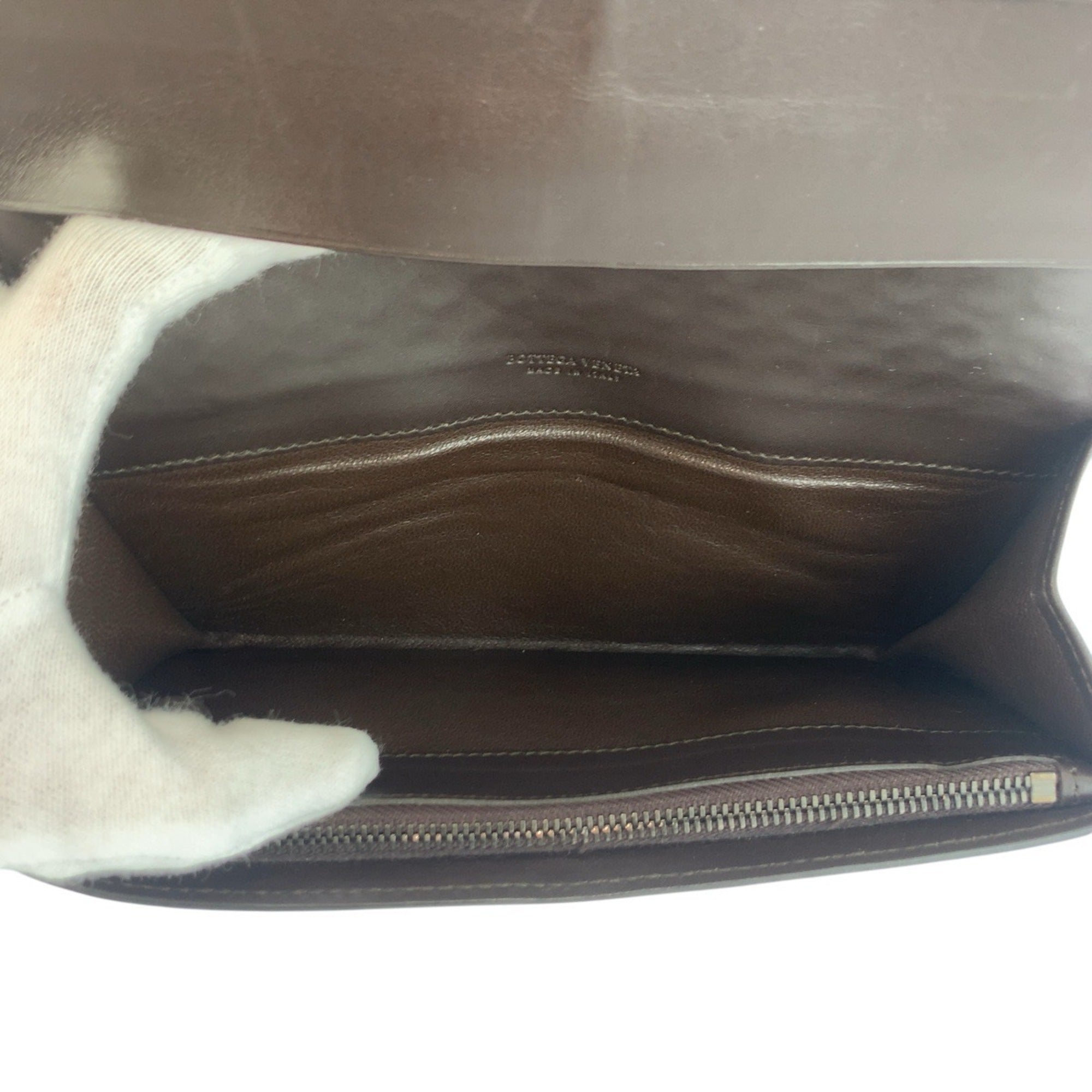 Bottega Veneta Brown Leather Long Wallet (Bi-Fold) (Pre-Owned)
