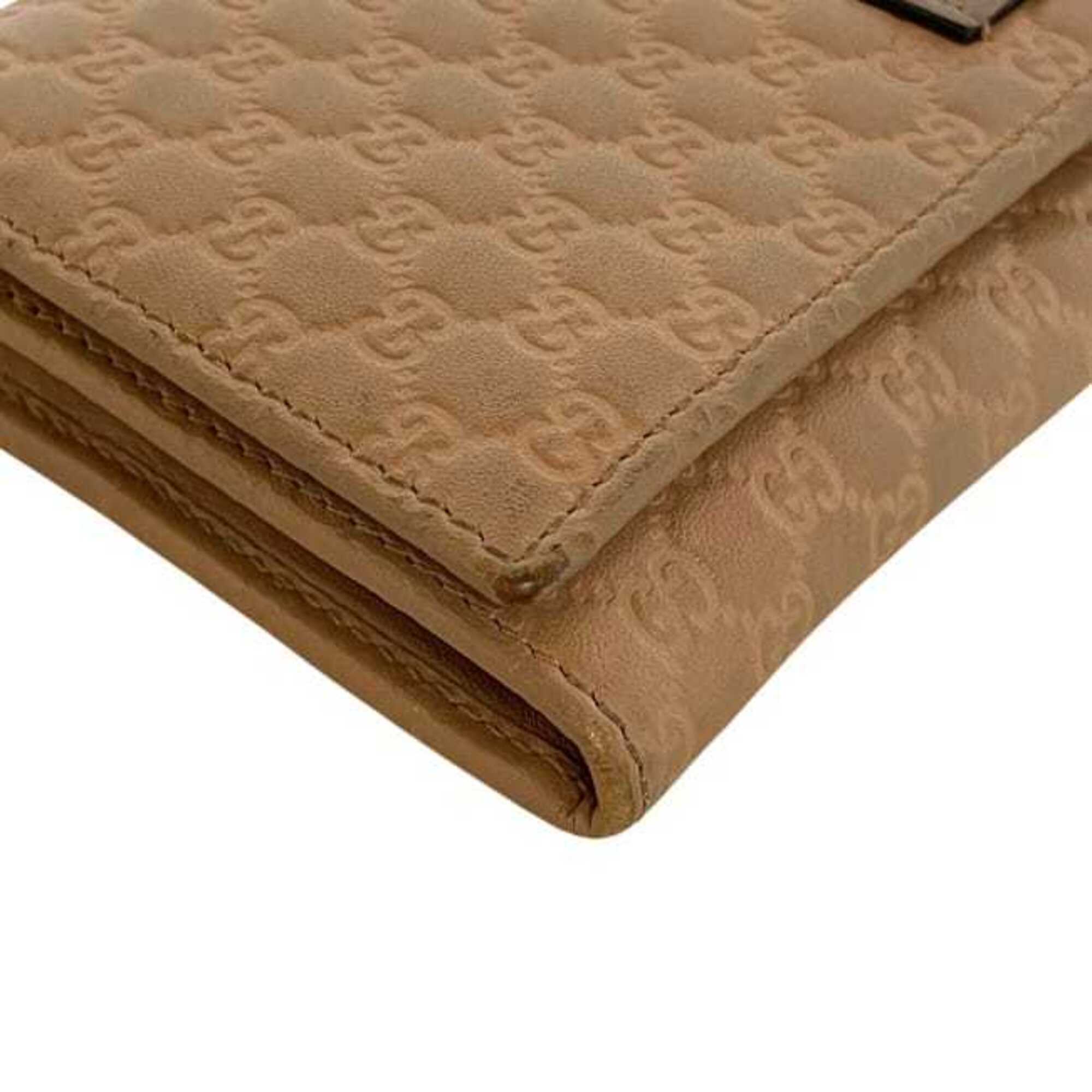 Gucci Microguccissima Beige Micro Gg Leather Long Wallet (Bi-Fold) (Pre-Owned)