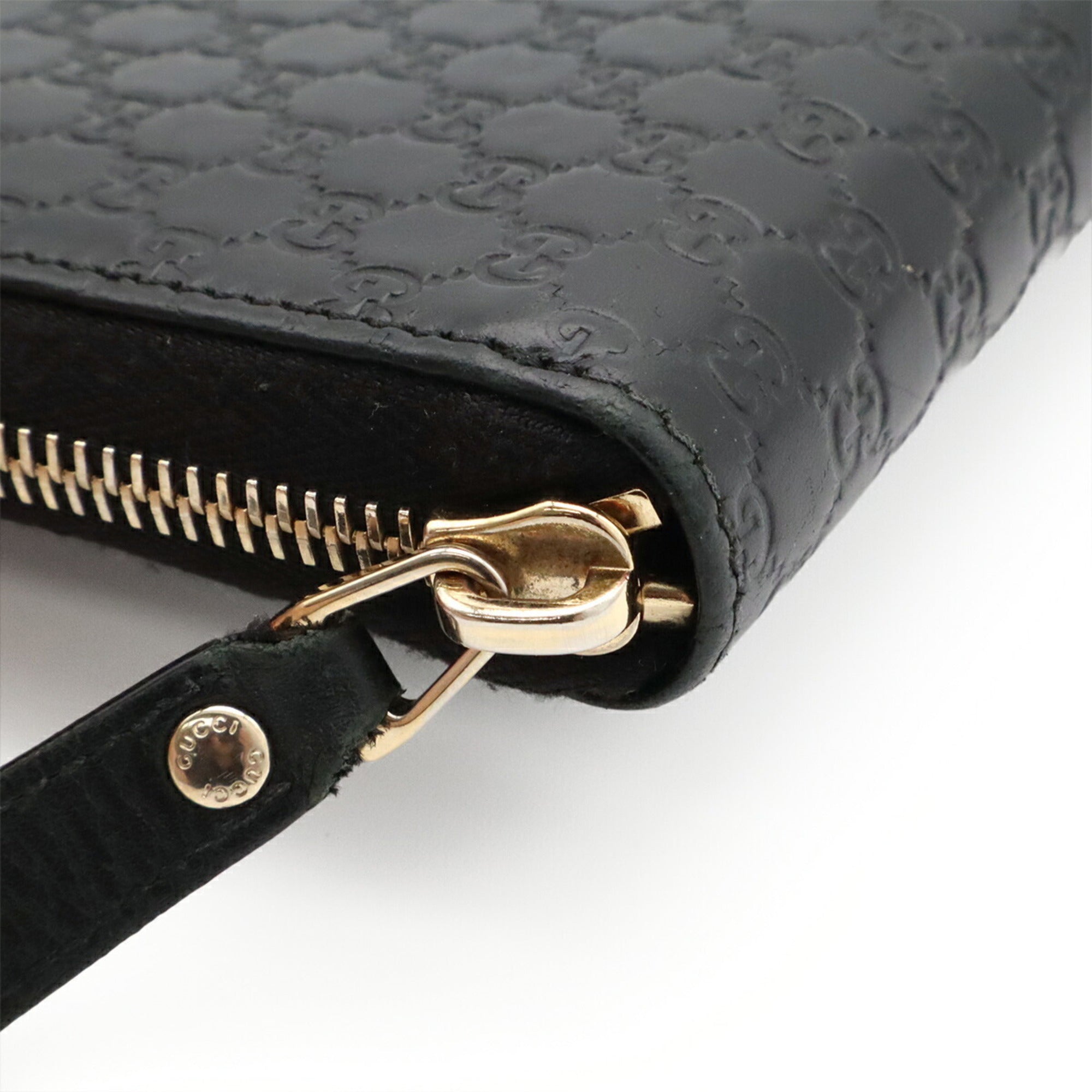 Gucci Black Leather Long Wallet (Bi-Fold) (Pre-Owned)