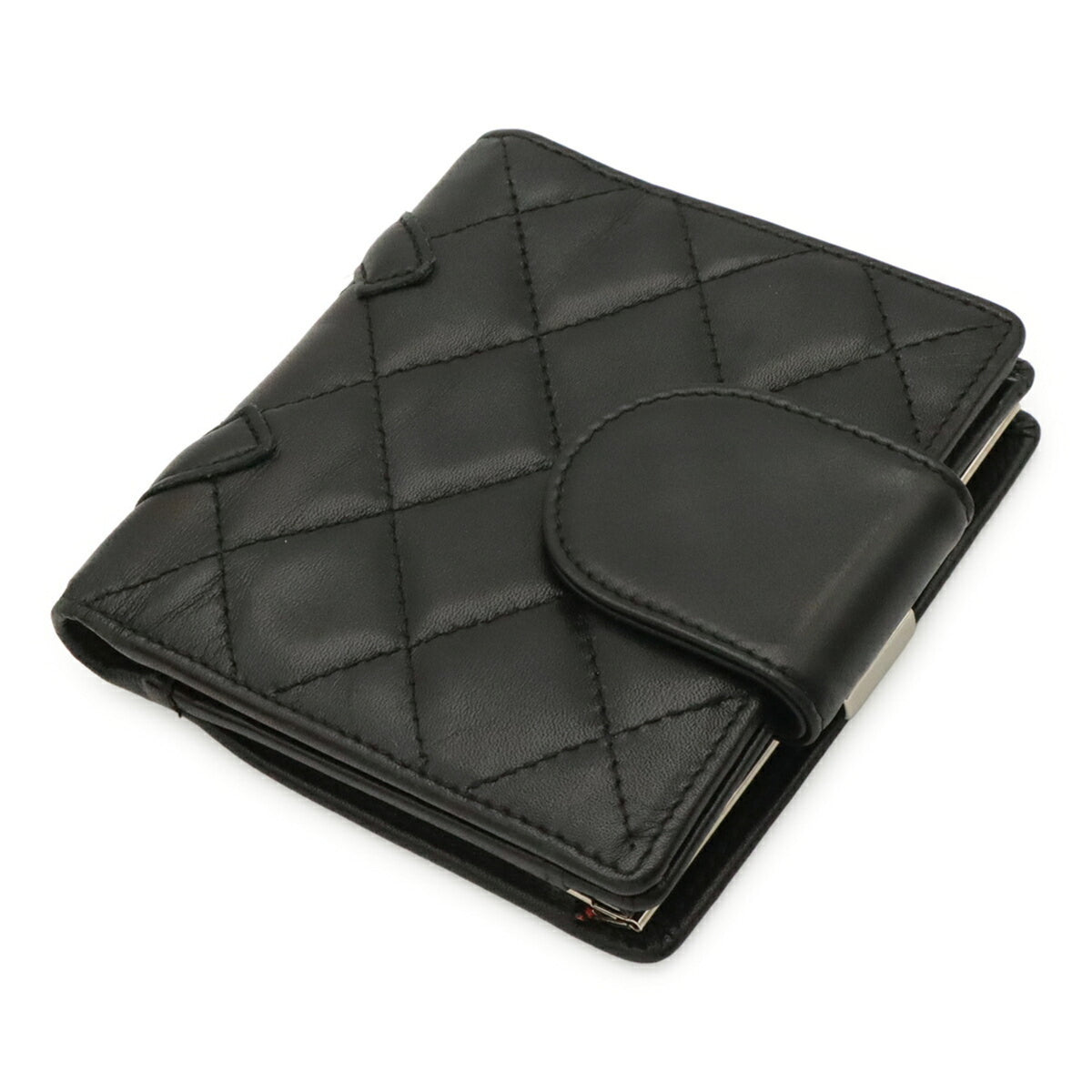Chanel Black Pink White Leather Wallet (Bi-Fold) (Pre-Owned)