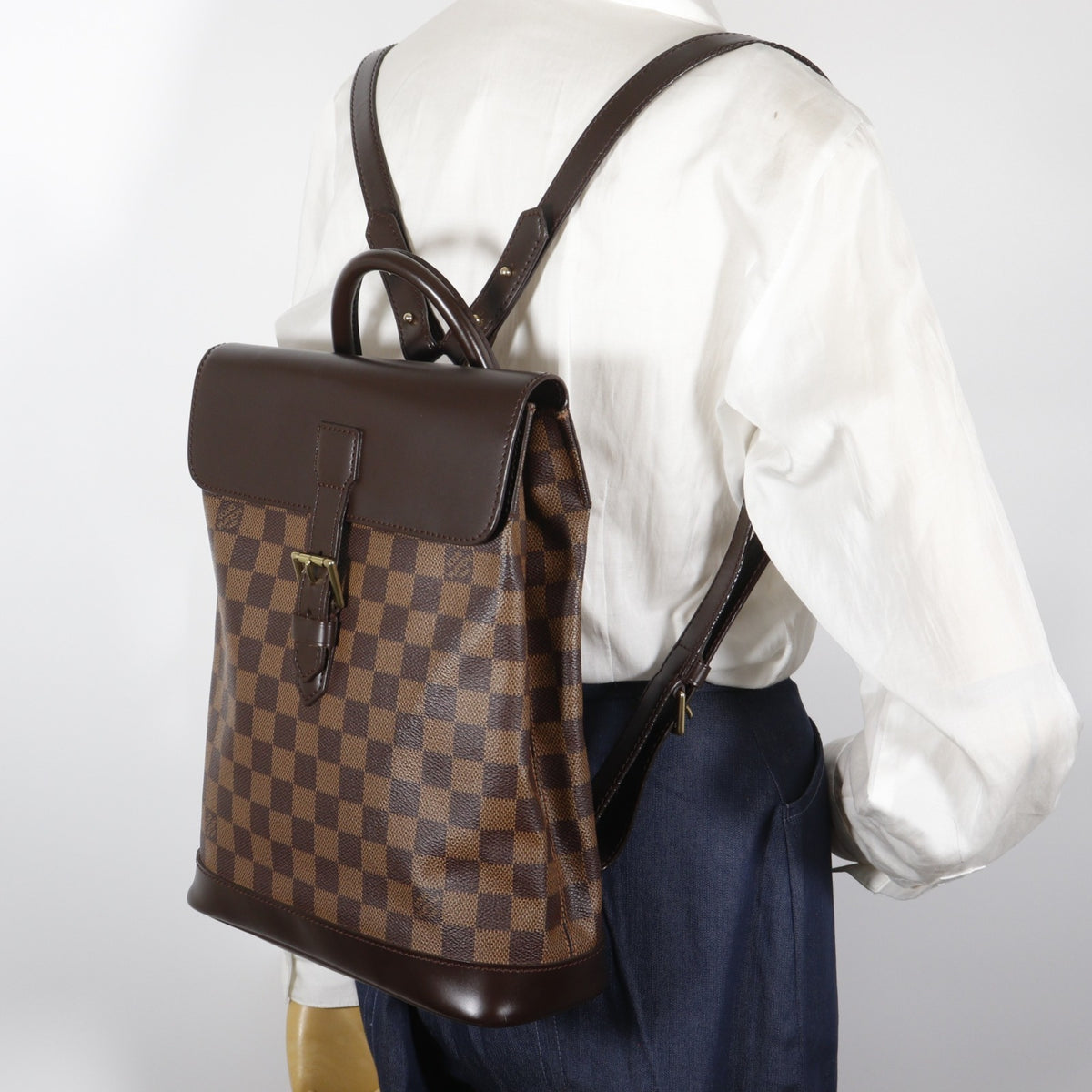 Louis Vuitton Brown Damier Canvas Backpack (Pre-Owned)