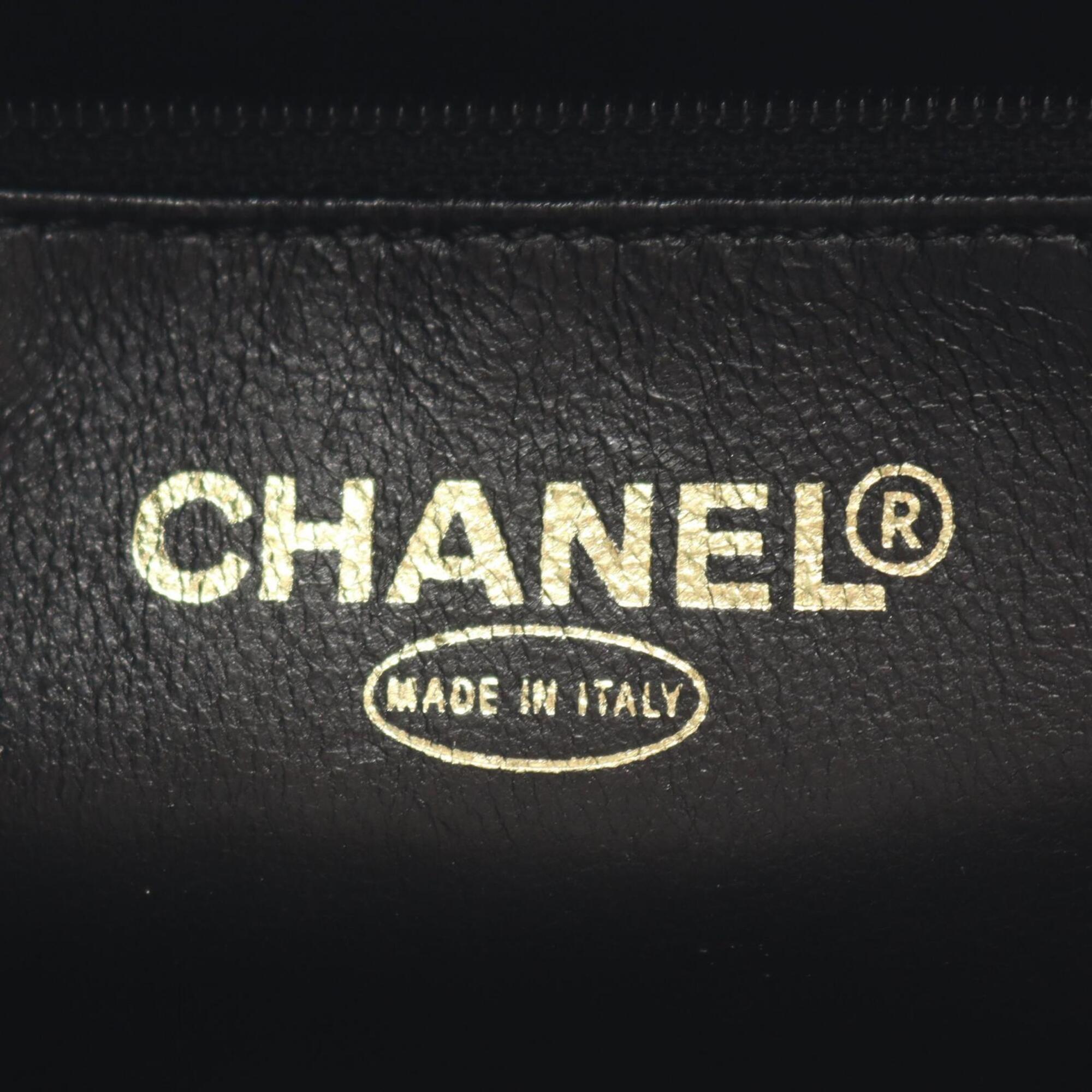 Chanel Black Grained Calfskin Handbag Tote Bag (Pre-Owned)