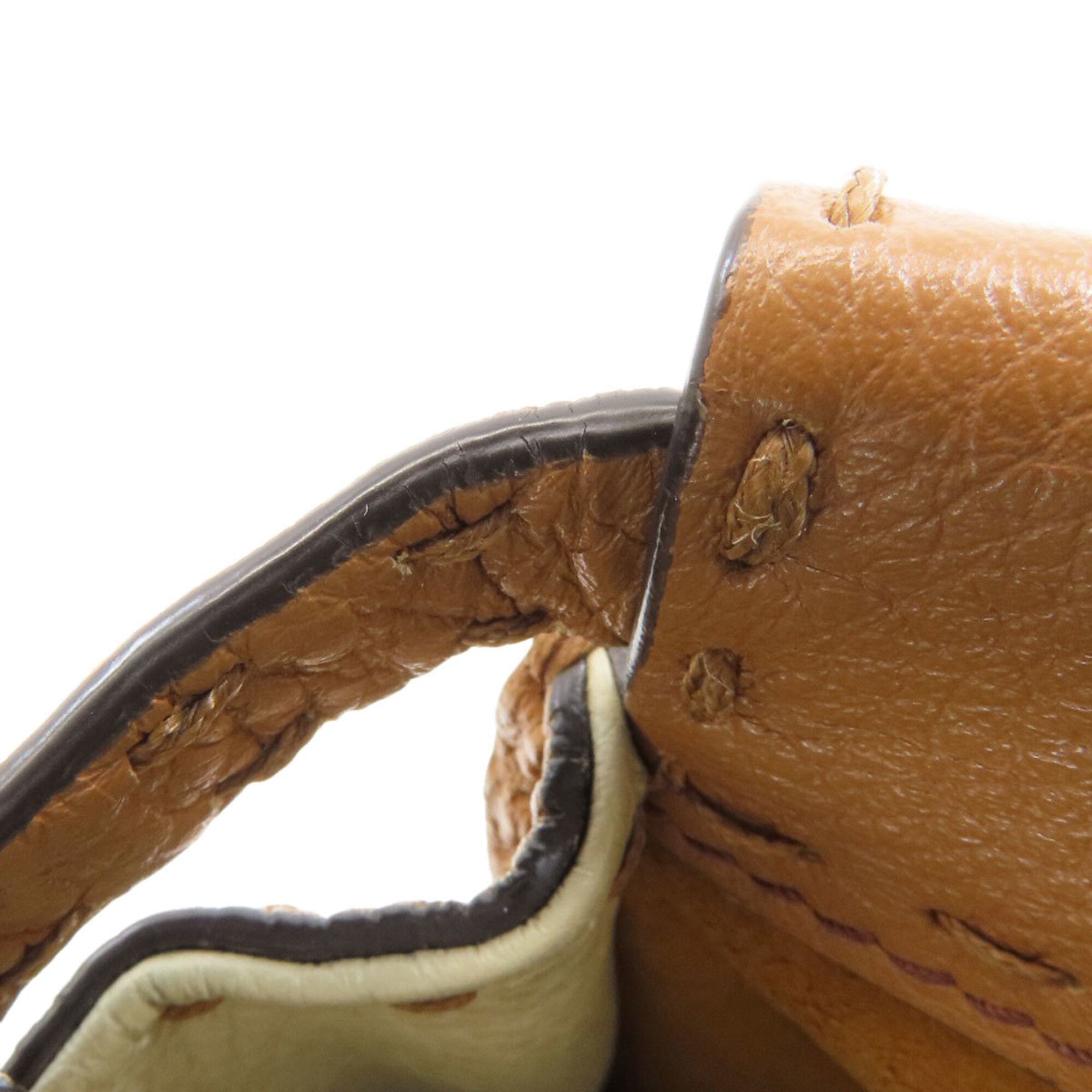 Fendi Peekaboo Brown Leather Handbag (Pre-Owned)