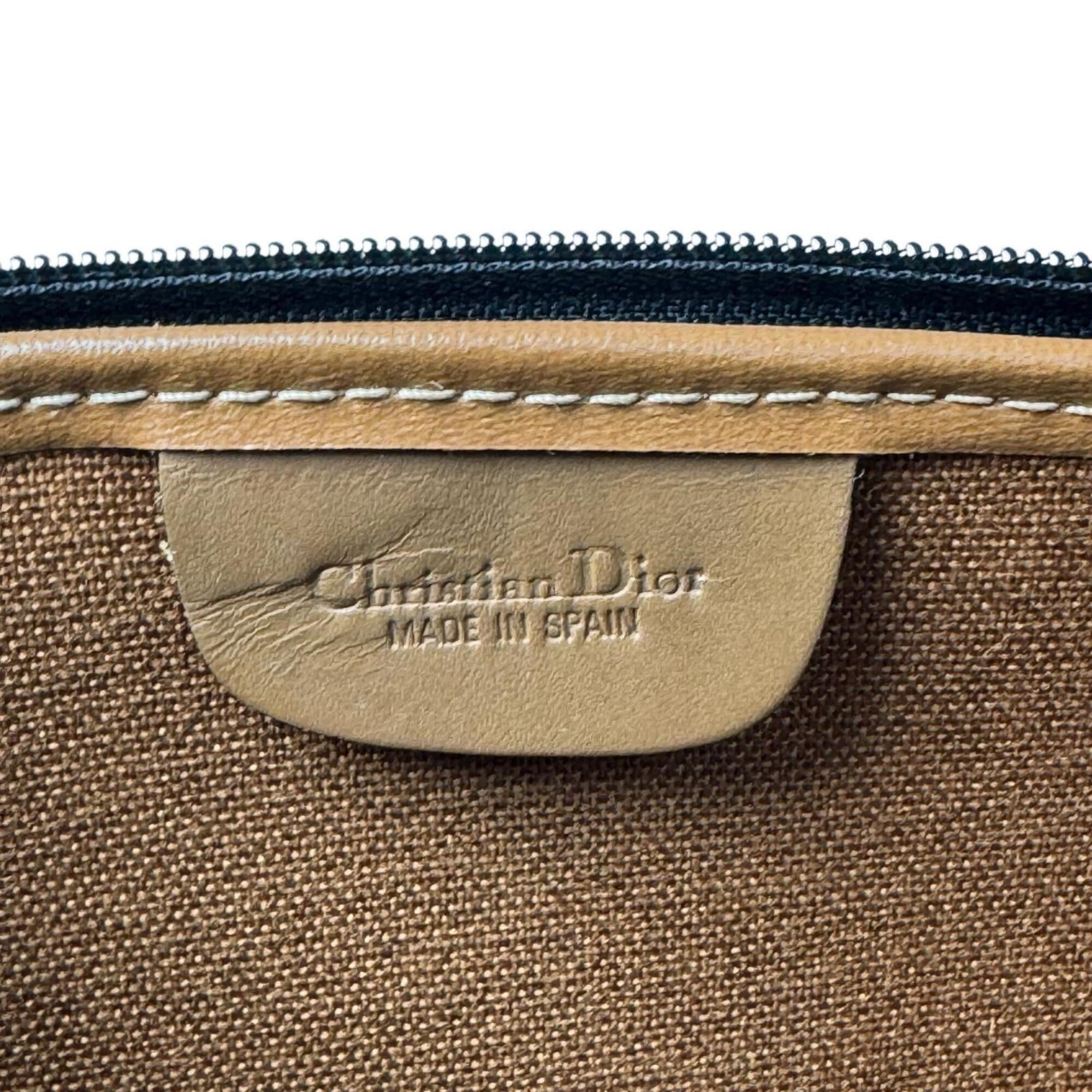 Christian Dior Dark Brown Pvc Leather Clutch Bag Pouch (Pre-Owned)
