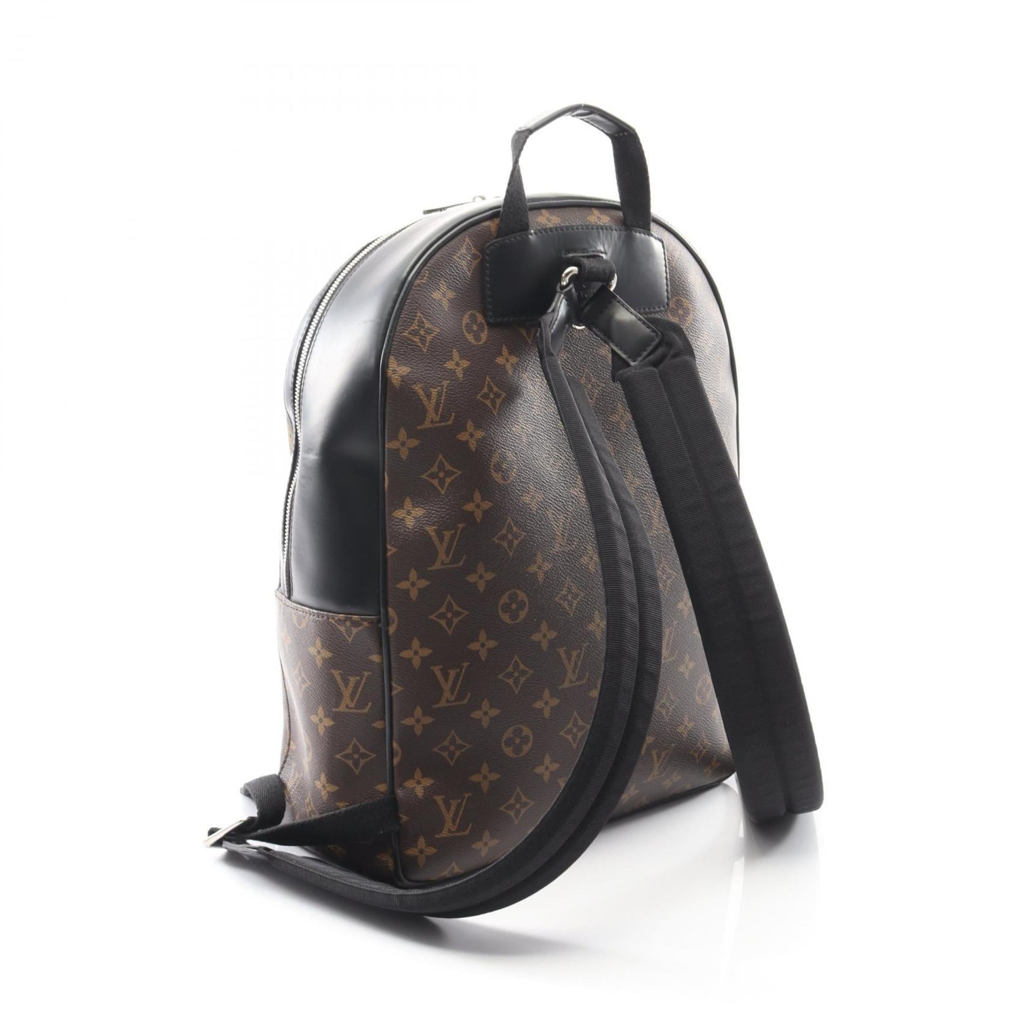 Louis Vuitton Black Brown Coated Canvas Monogram Pvc Leather Backpack (Pre-Owned)