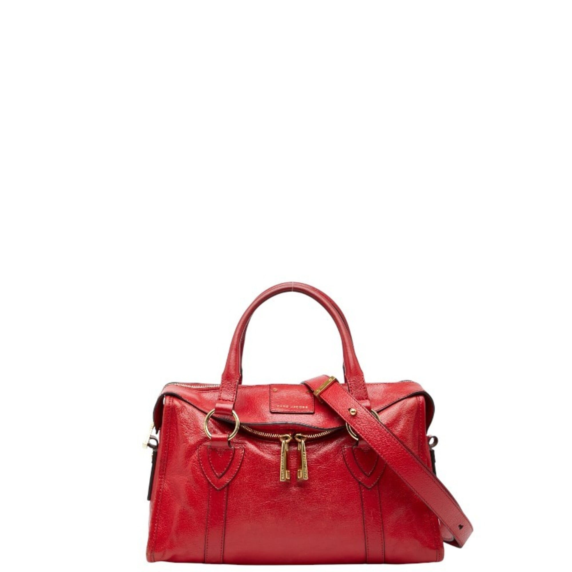 Marc Jacobs Red Color Leather Handbag Shoulder Bag (Pre-Owned)