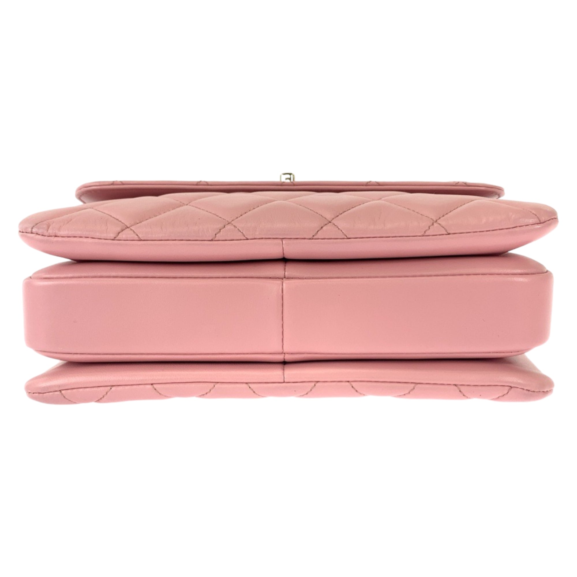 Chanel Pink Leather Handbag Shoulder Bag (Pre-Owned)