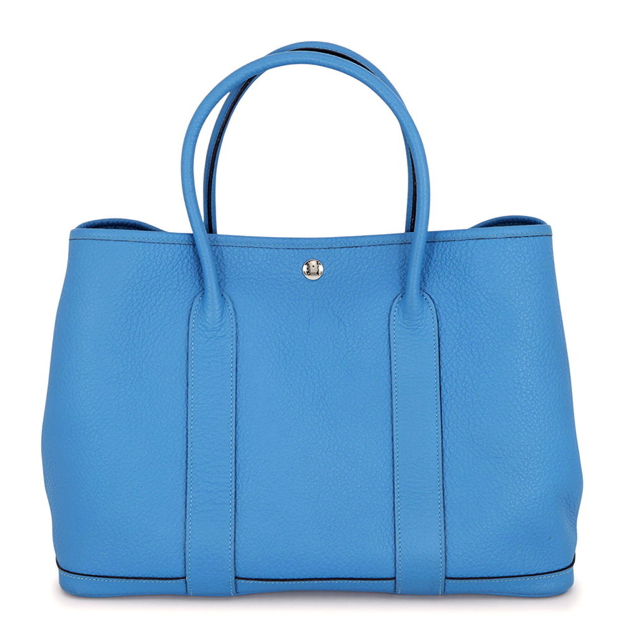 Hermes Garden Cobalt Negonda Leather Handbag Tote Bag (Pre-Owned)