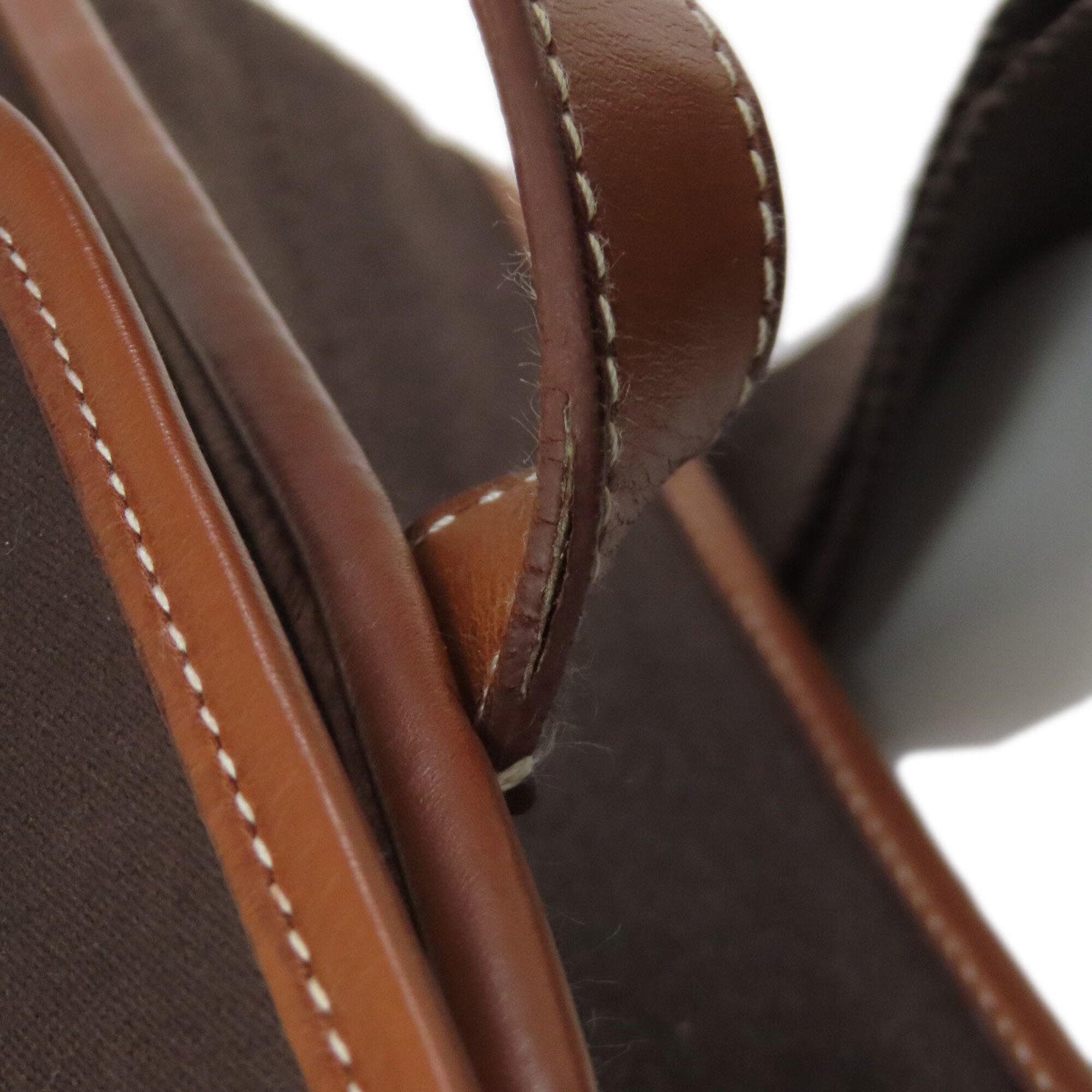 Hermes Brown Toile Officier Shoulder Bag (Pre-Owned)