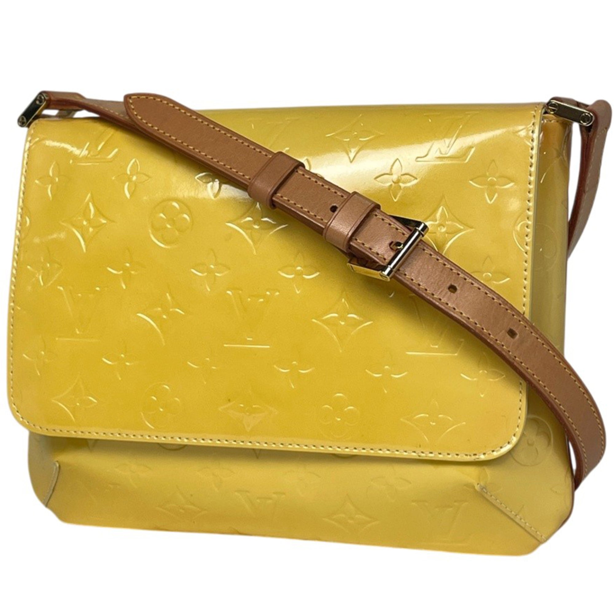 Louis Vuitton Lime Yellow Monogram Vernis Shoulder Bag (Pre-Owned)