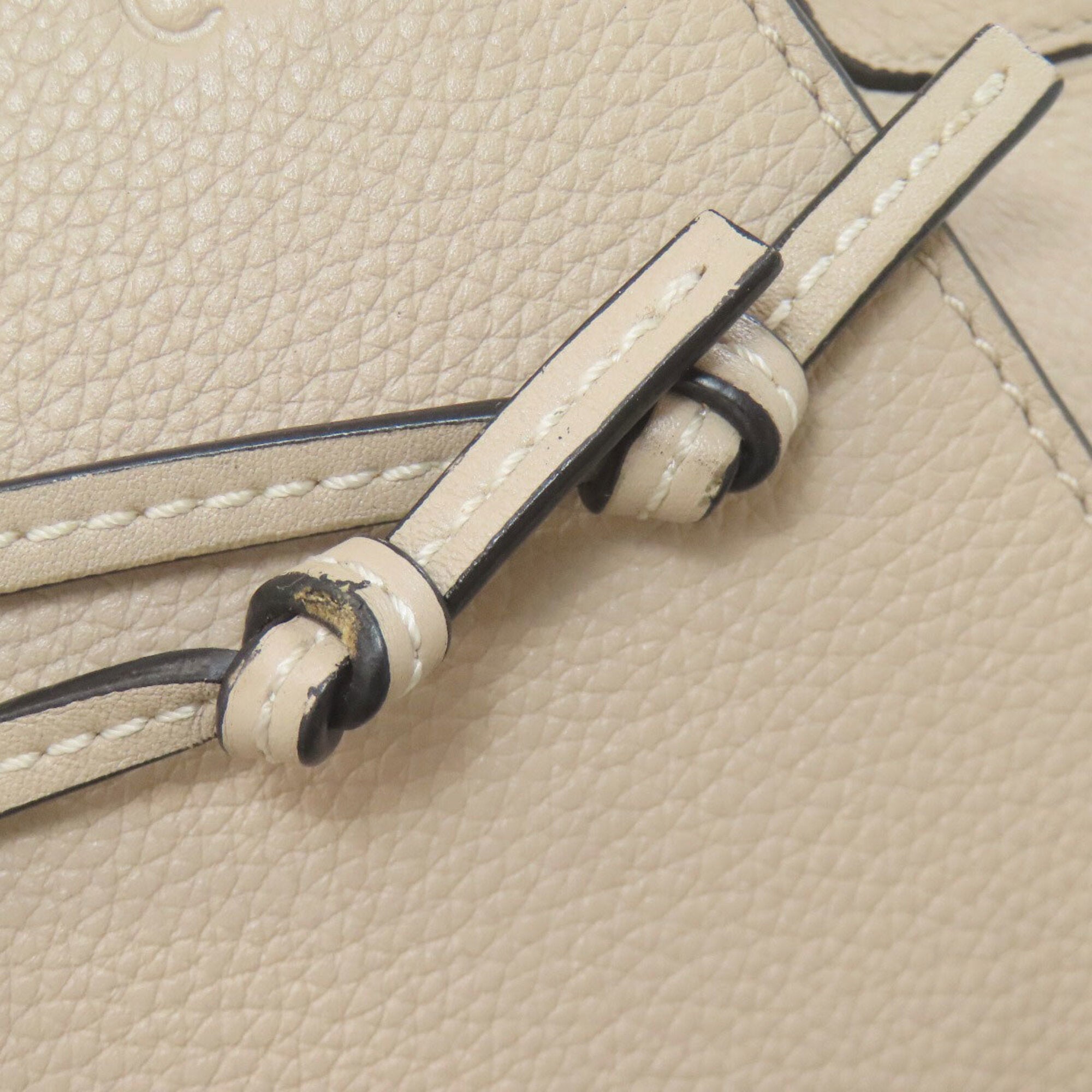 Loewe Grayish Leather Handbag (Pre-Owned)