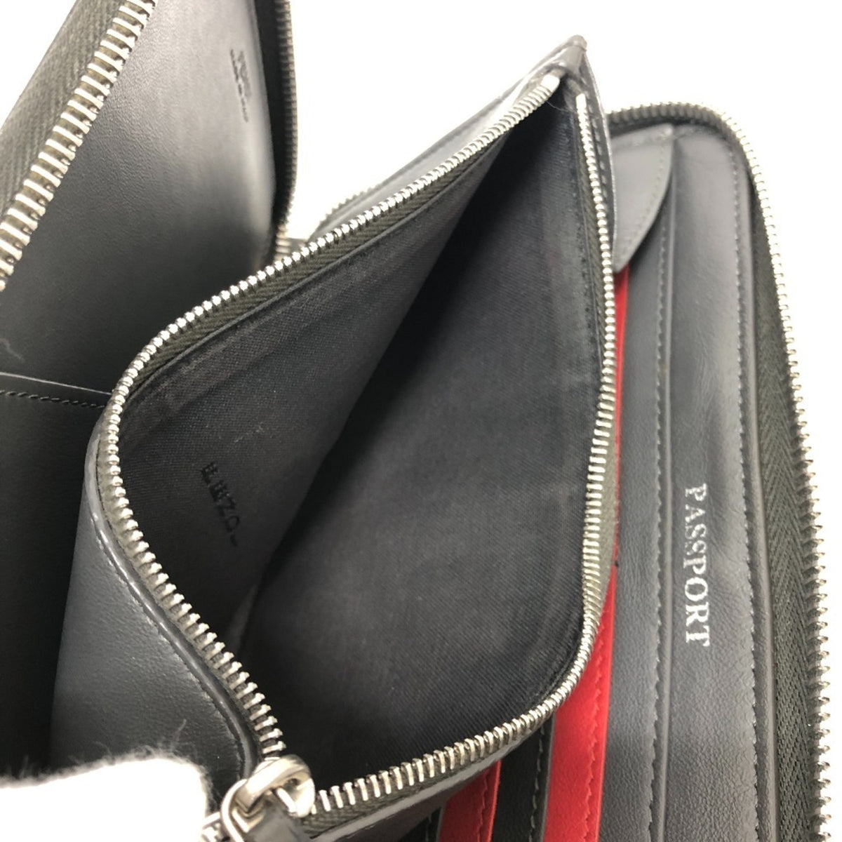 Fendi Gray Leather Long Wallet (Bi-Fold) (Pre-Owned)