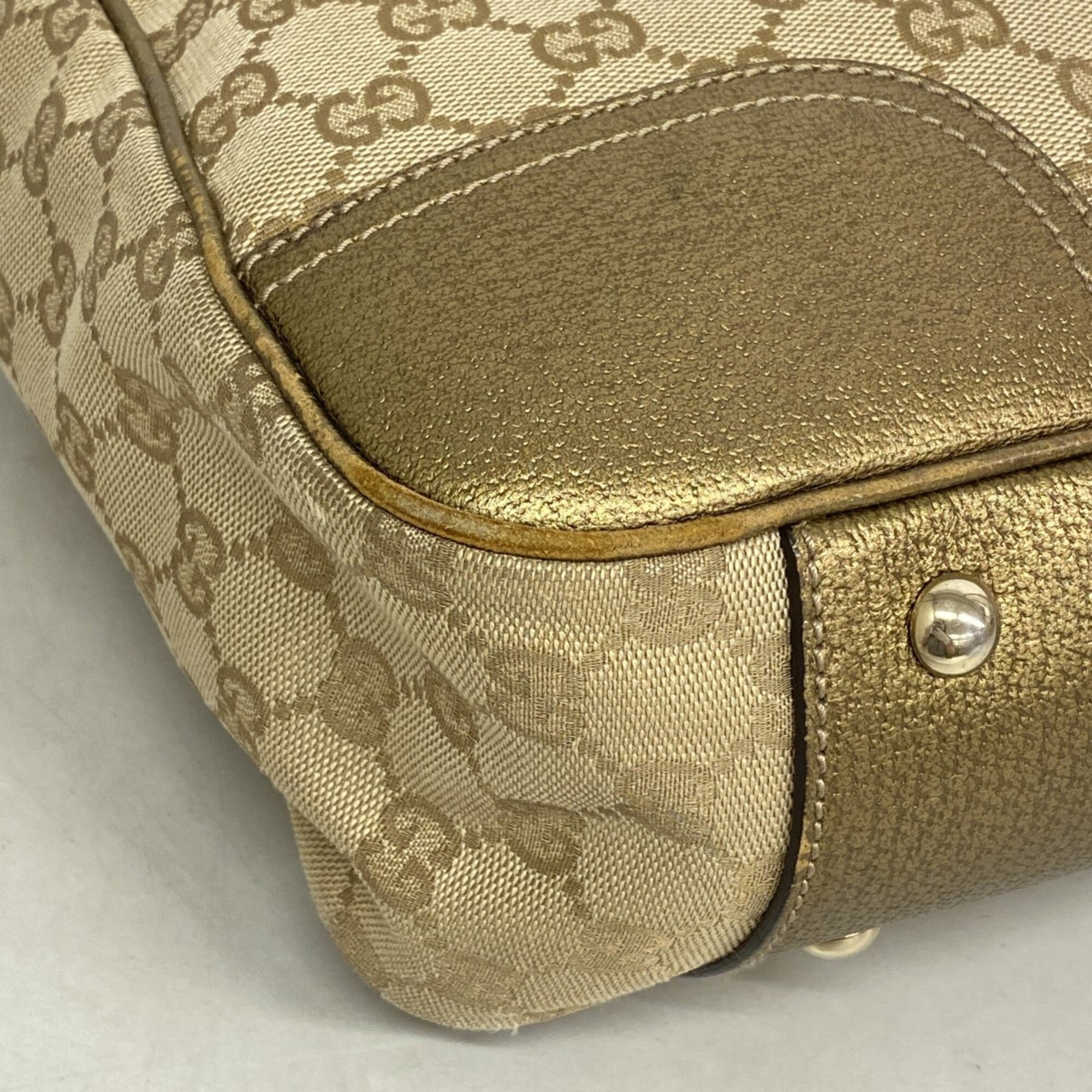 Gucci Beige Canvas Tote Bag (Pre-Owned)