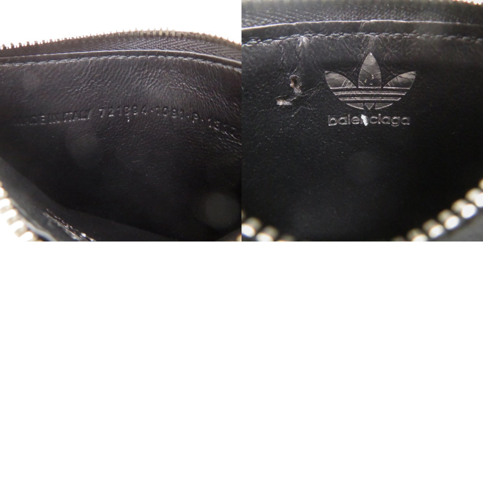 Balenciaga Black White Leather Shoulder Bag (Pre-Owned)