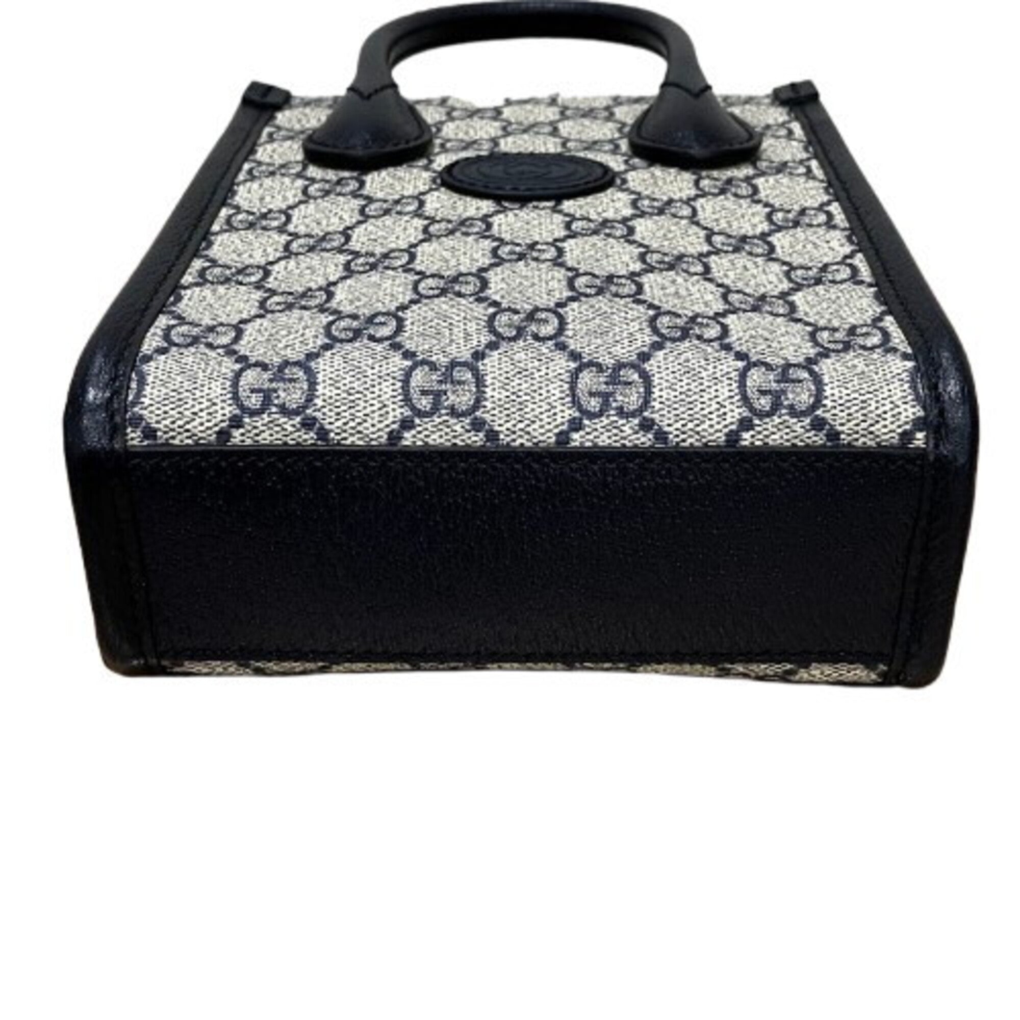 Gucci Black Gg Supreme Canvas Handbag Tote Bag (Pre-Owned)