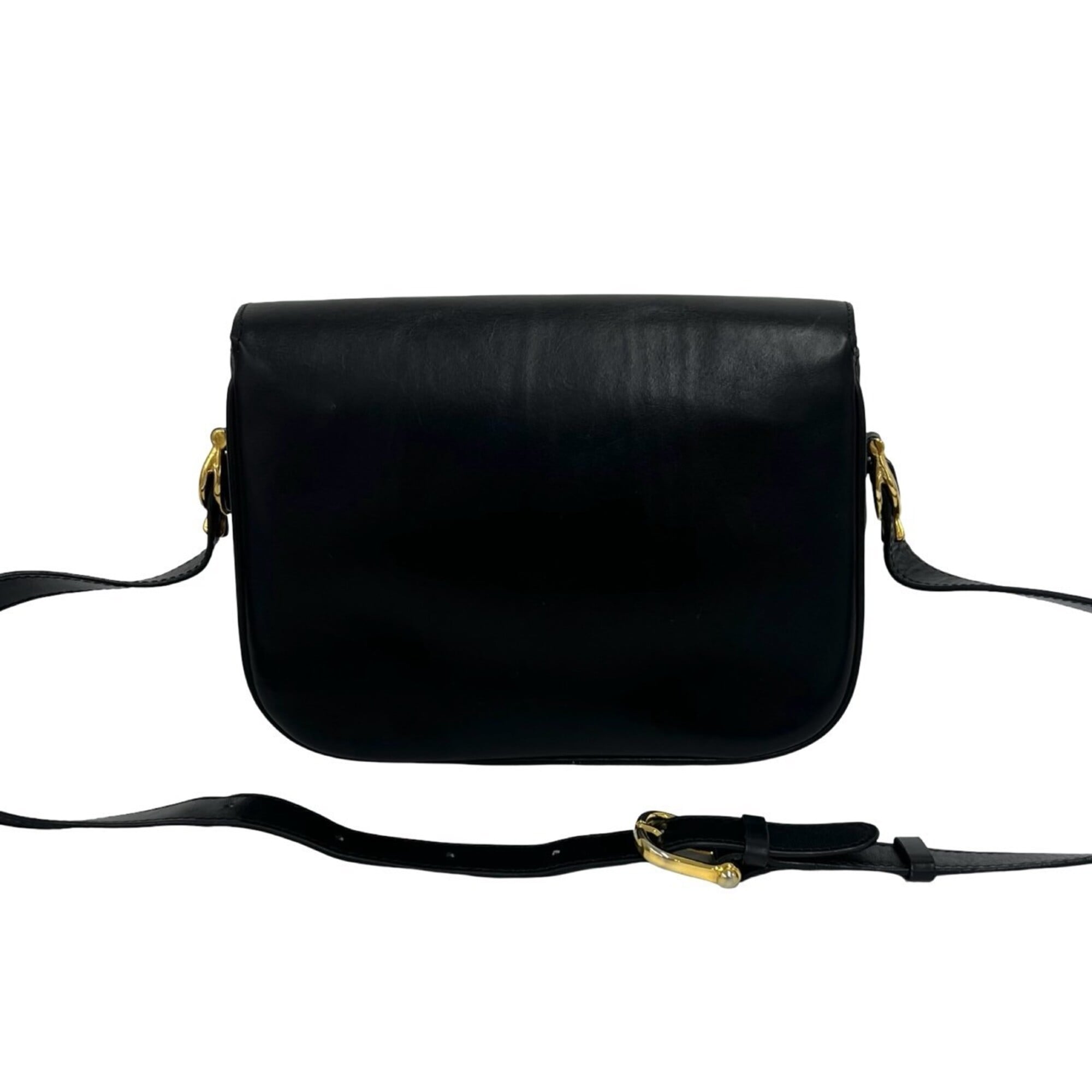 Celine Black Leather Pochette Shoulder Bag (Pre-Owned)