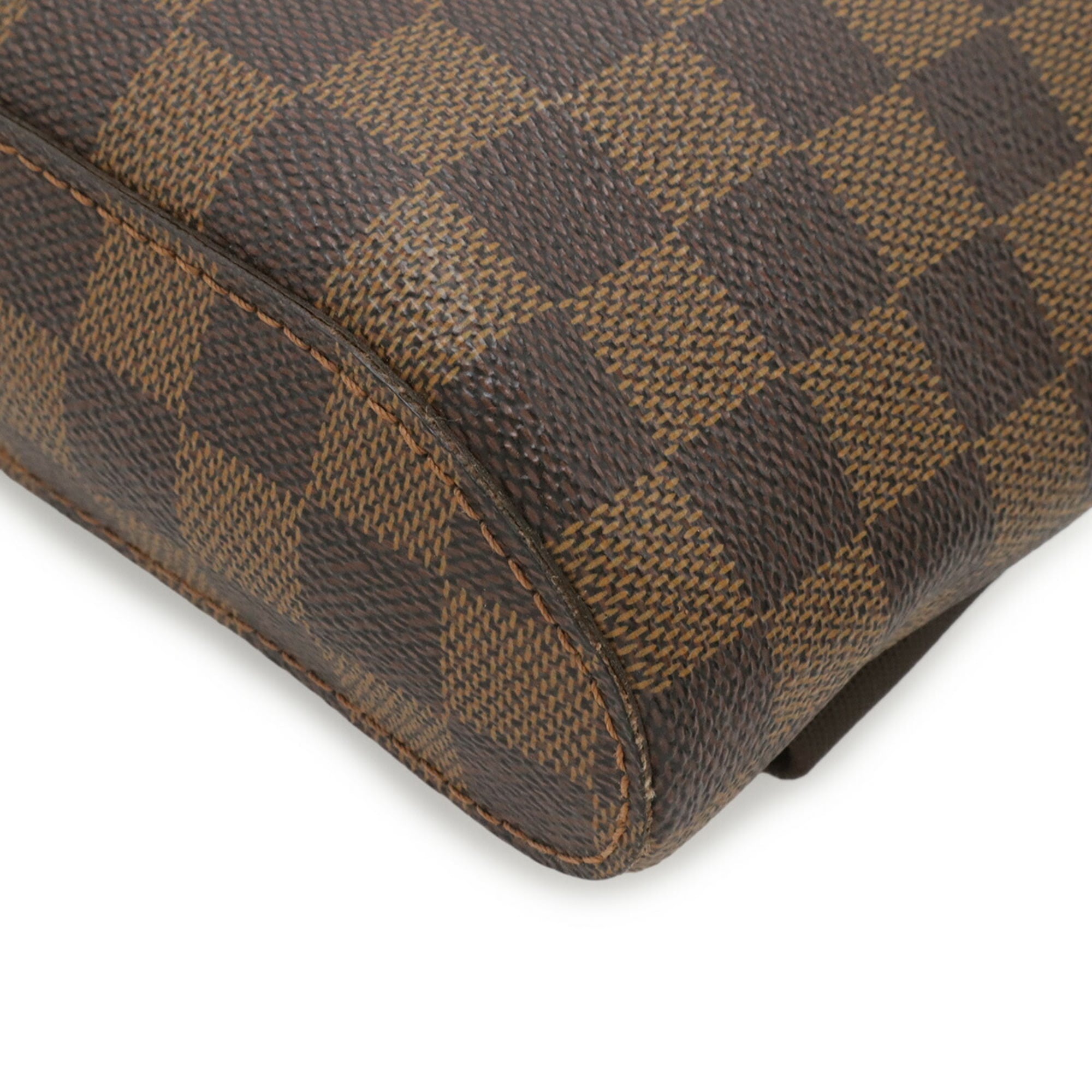 Louis Vuitton Brown Damier Canvas Pvc Pouch Shoulder Bag Sling Bag (Pre-Owned)