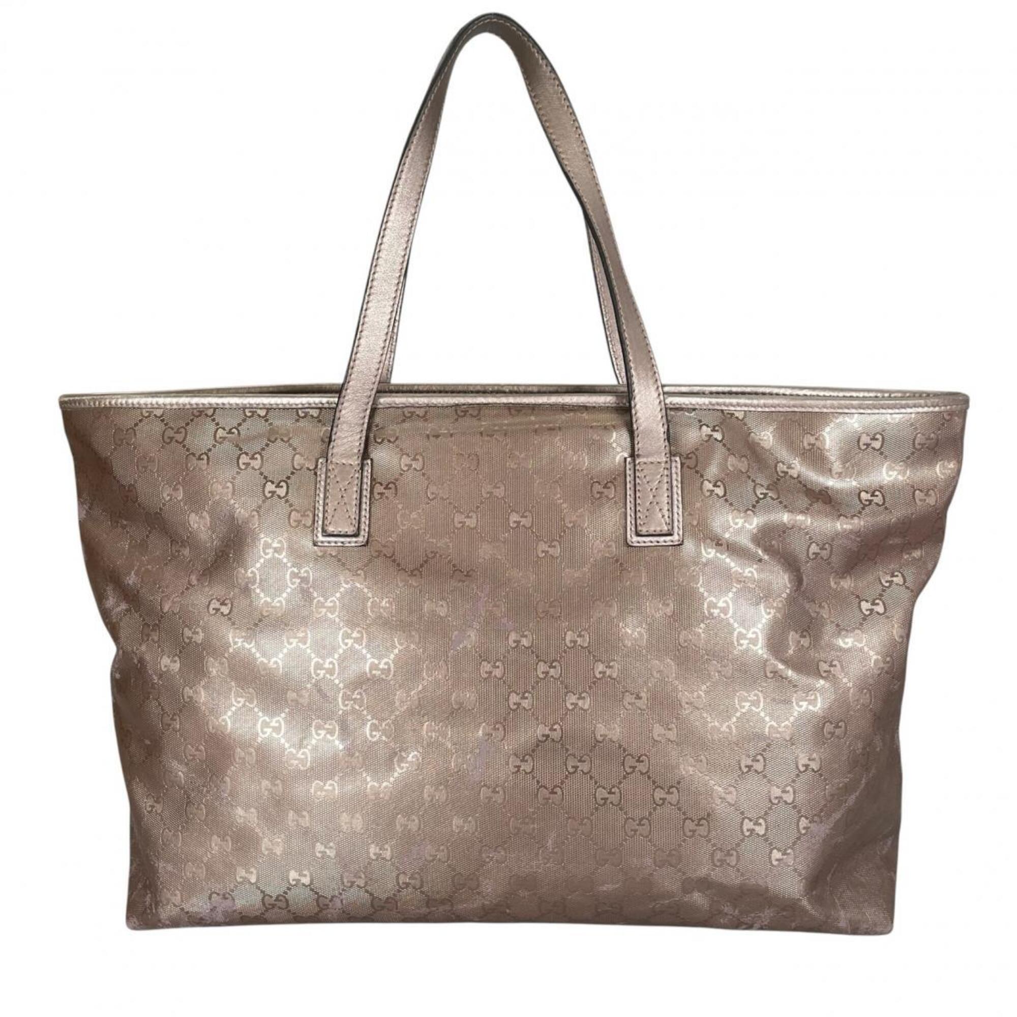Gucci Gg Imprimé Gold Gg Imprimé Handbag Tote Bag (Pre-Owned)