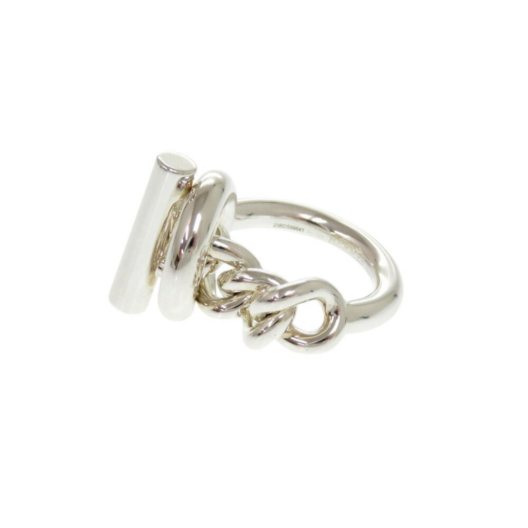 Hermes Silver Silver 925 Band Ring (Pre-Owned)
