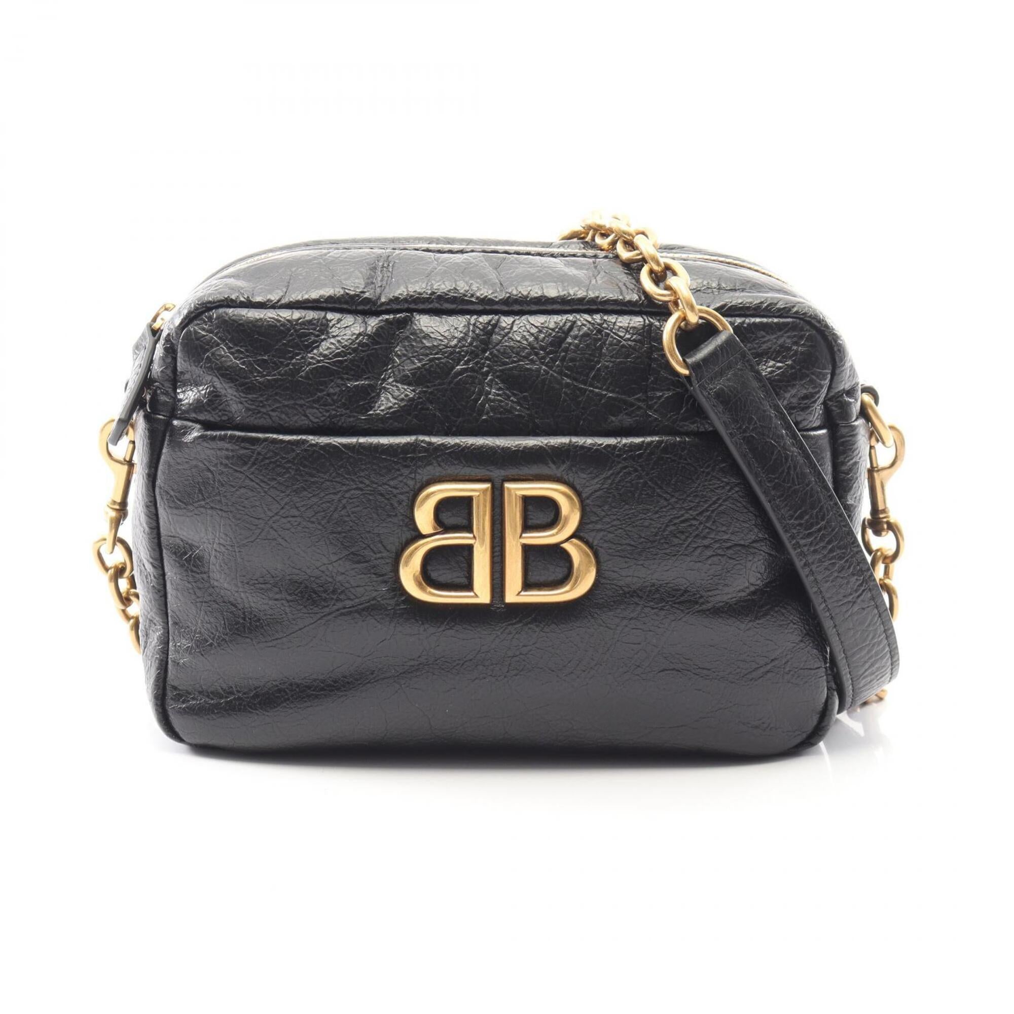 Balenciaga Black Leather Handbag Shoulder Bag (Pre-Owned)
