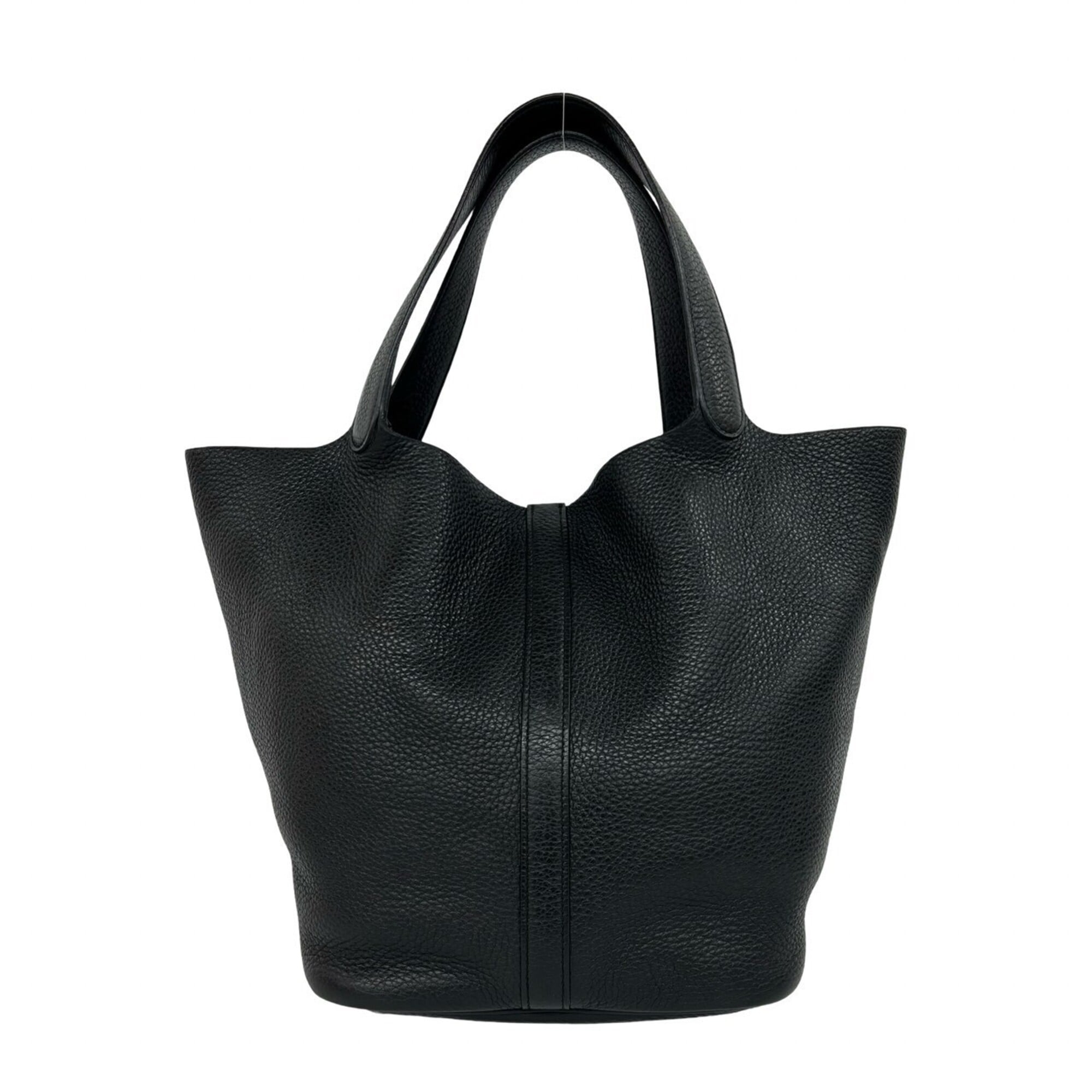 Hermes Black Taurillon Clemence Leather Handbag (Pre-Owned)