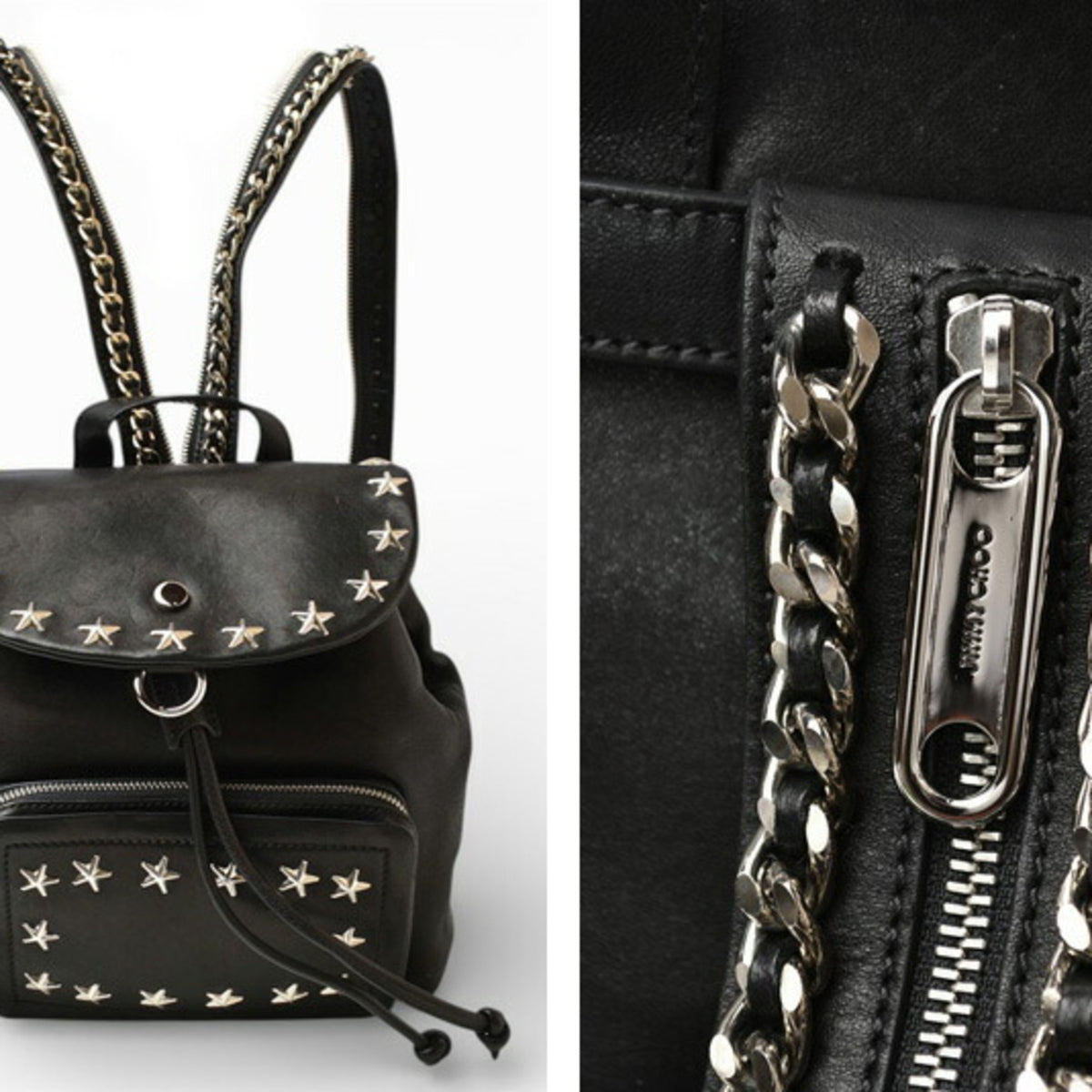 Jimmy Choo Black Leather Backpack (Pre-Owned)