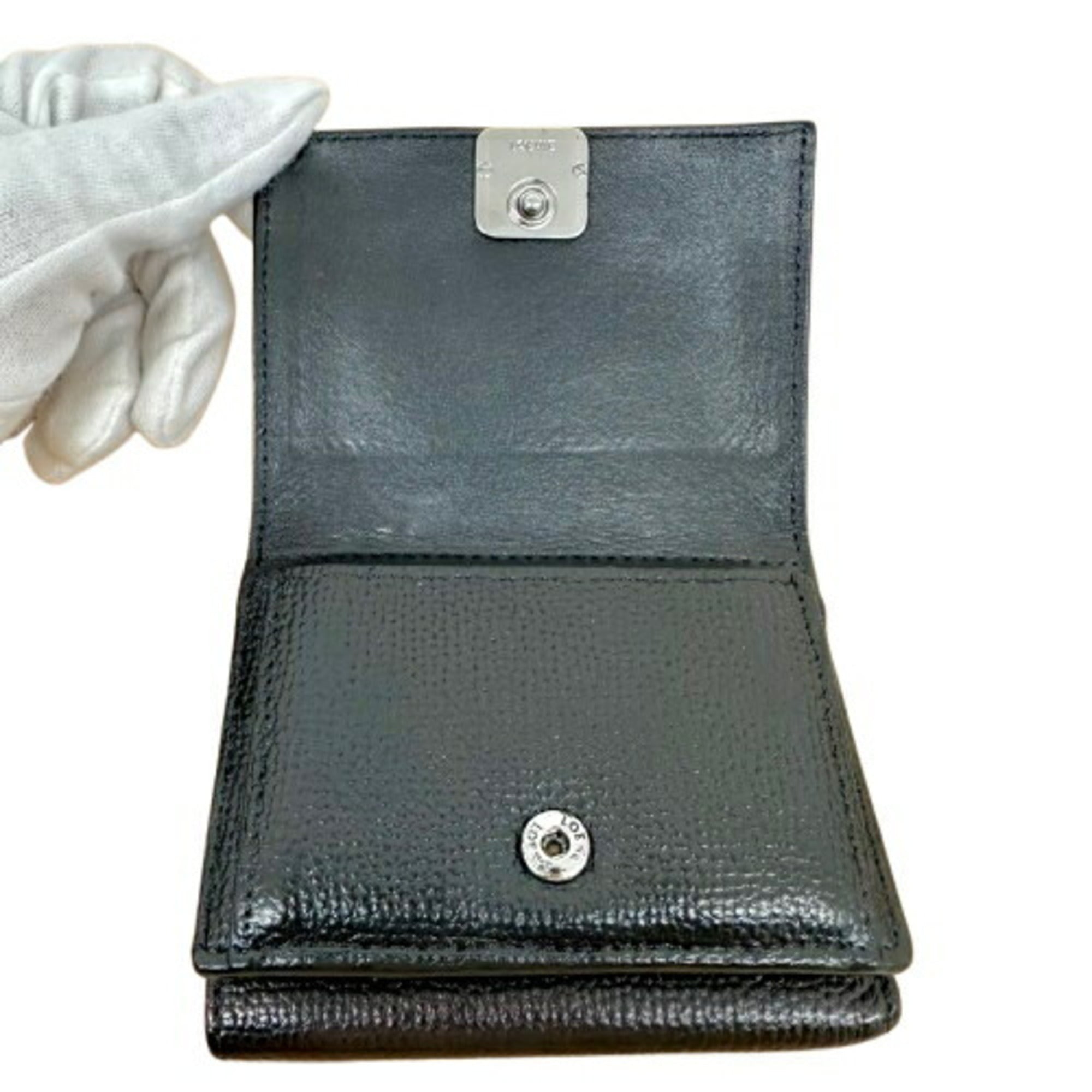 Loewe Black Leather Wallet (Tri-Fold) (Pre-Owned)
