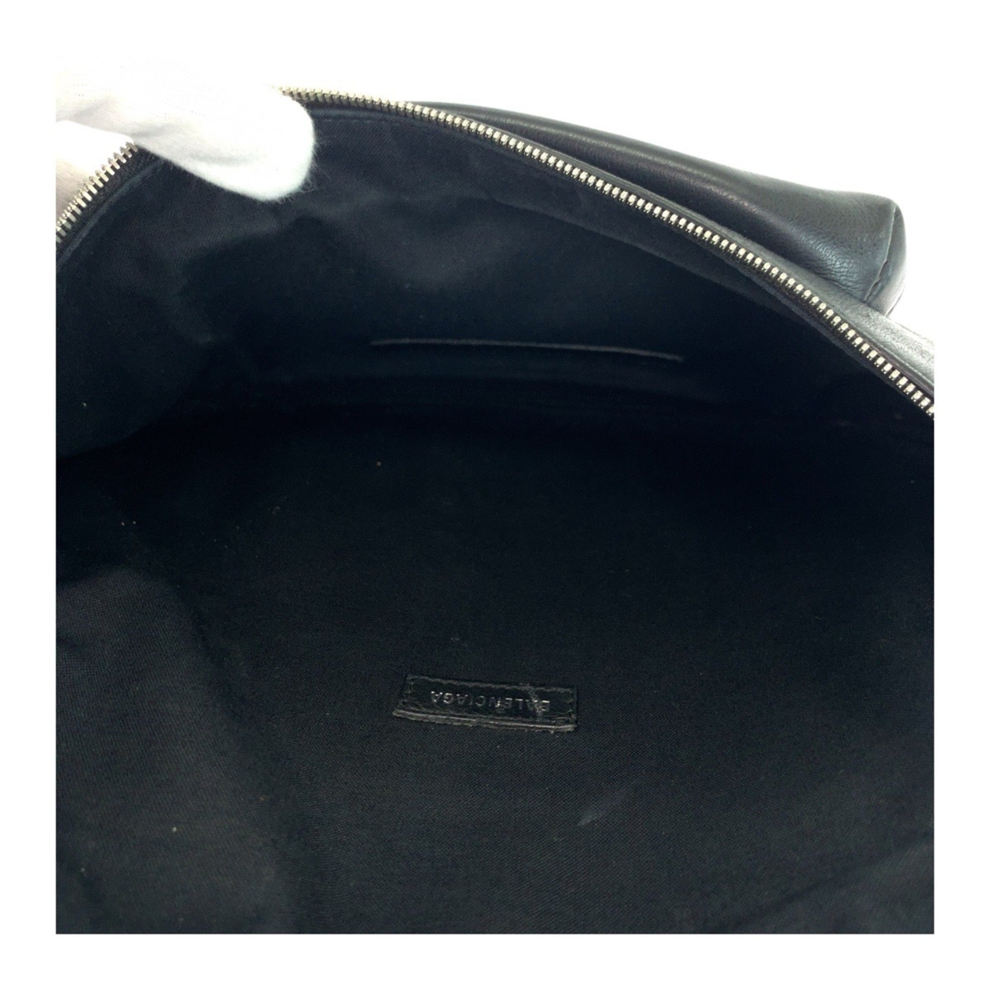 Balenciaga Black Leather Fanny Pack Sling Bag (Pre-Owned)