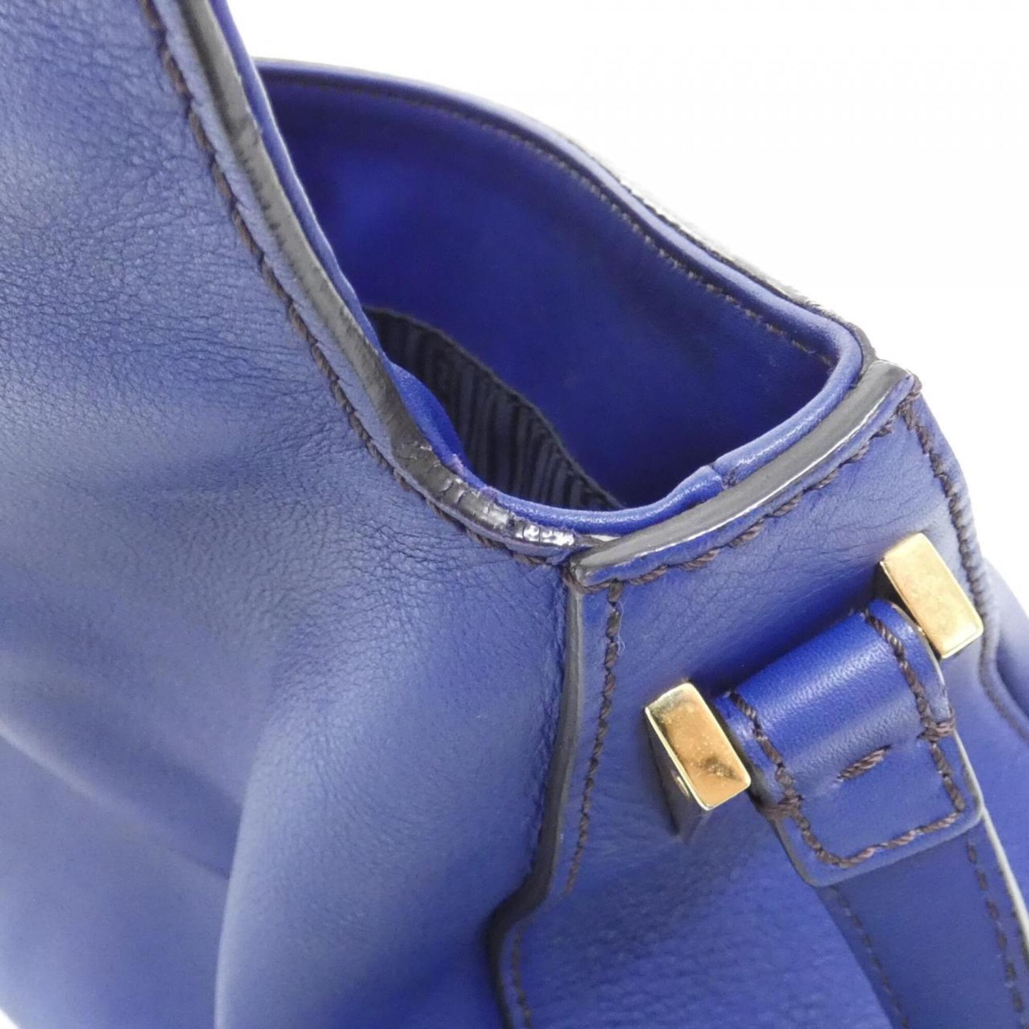 Fendi Blue Leather Shoulder Bag (Pre-Owned)