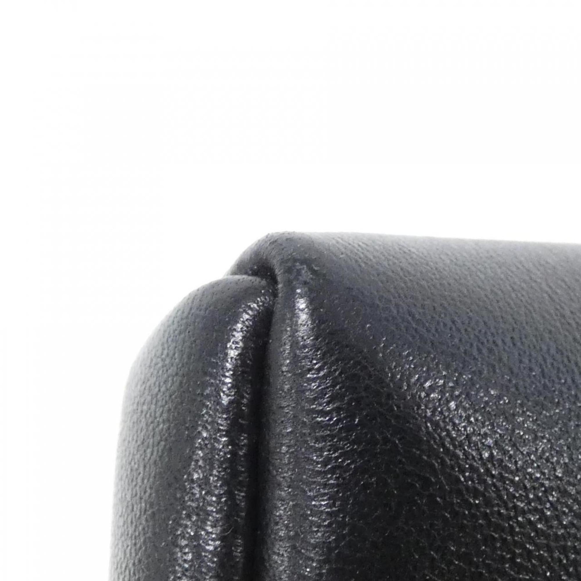 Chanel Black Cotton Leather Handbag (Pre-Owned)