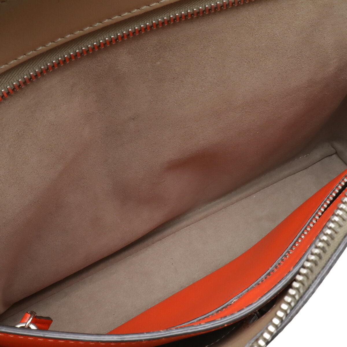 Fendi Grayish Leather Handbag Shoulder Bag (Pre-Owned)