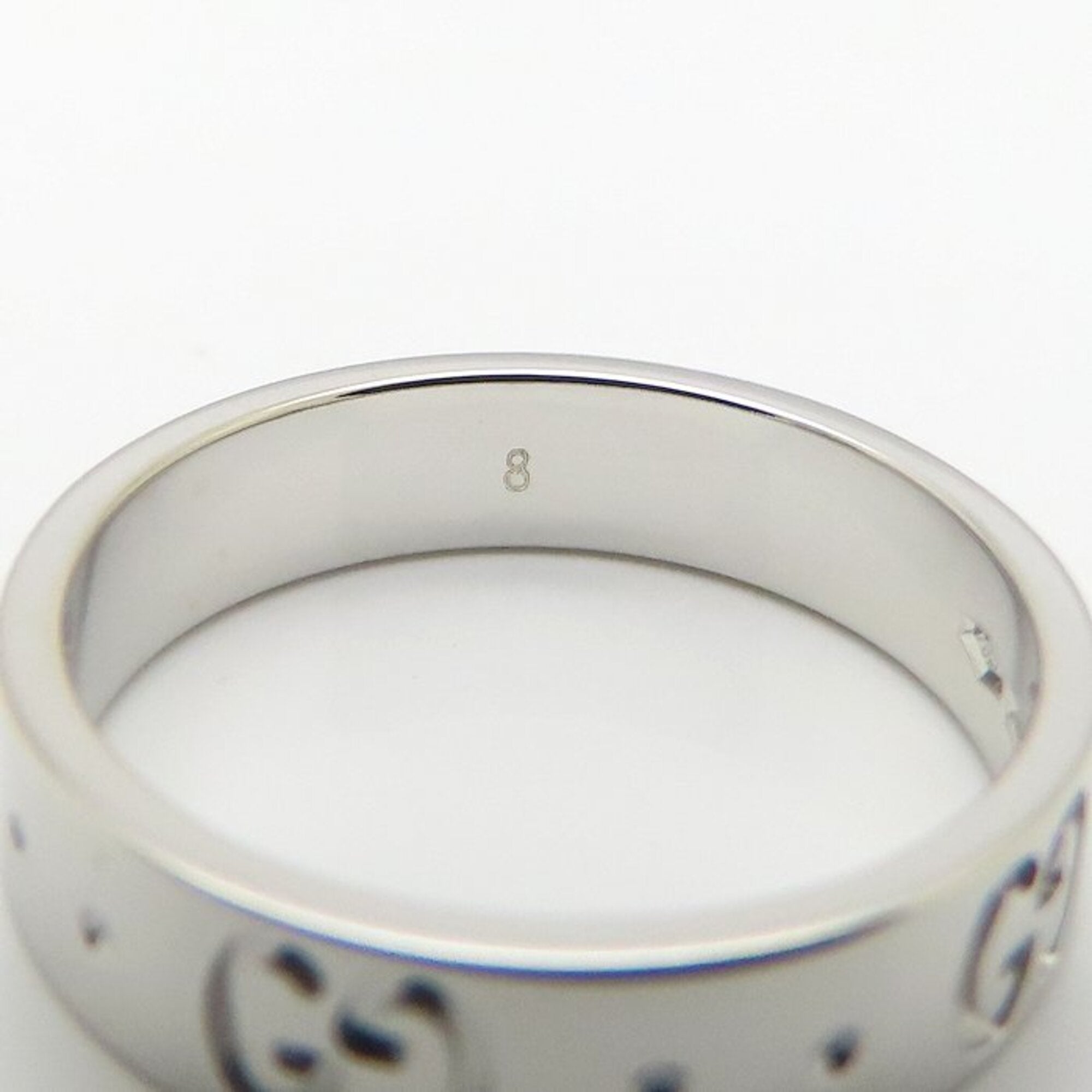 Gucci Icon White Gold (18K) Band Ring (Pre-Owned)