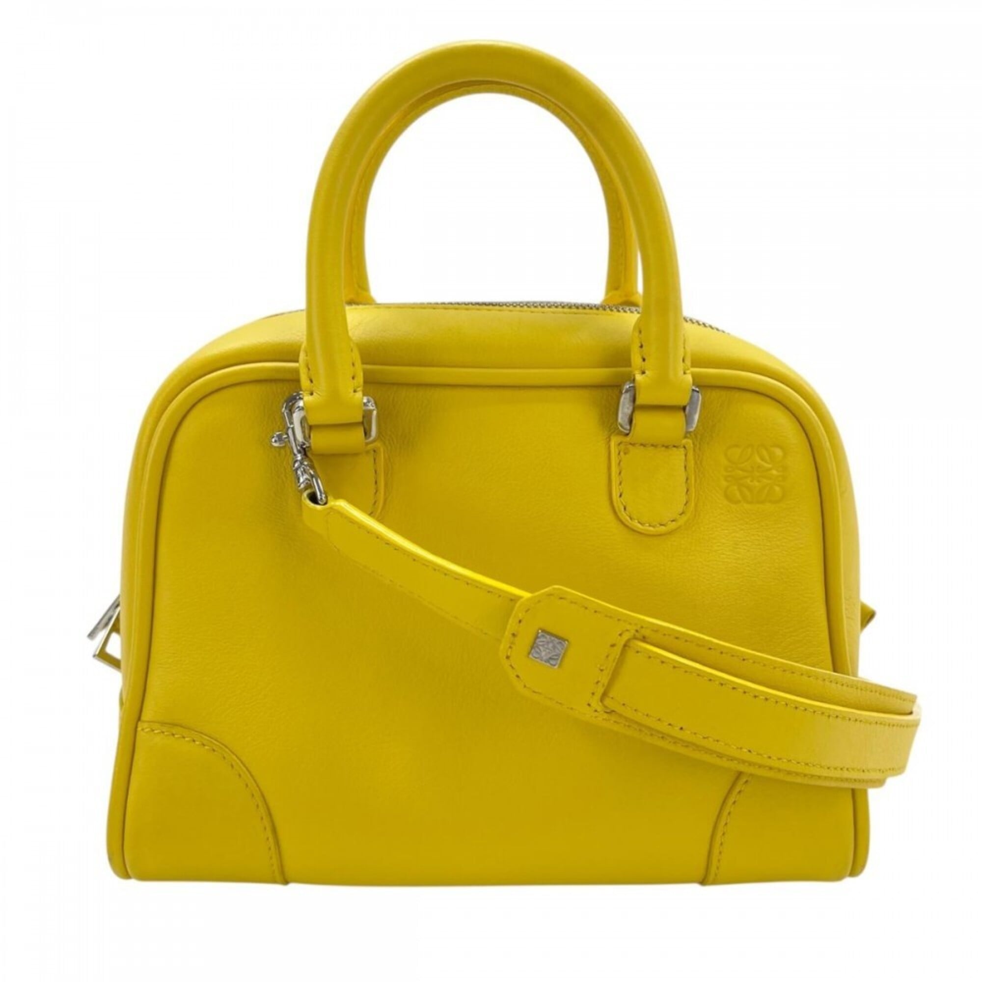 Loewe Yellow Leather Handbag Shoulder Bag (Pre-Owned)