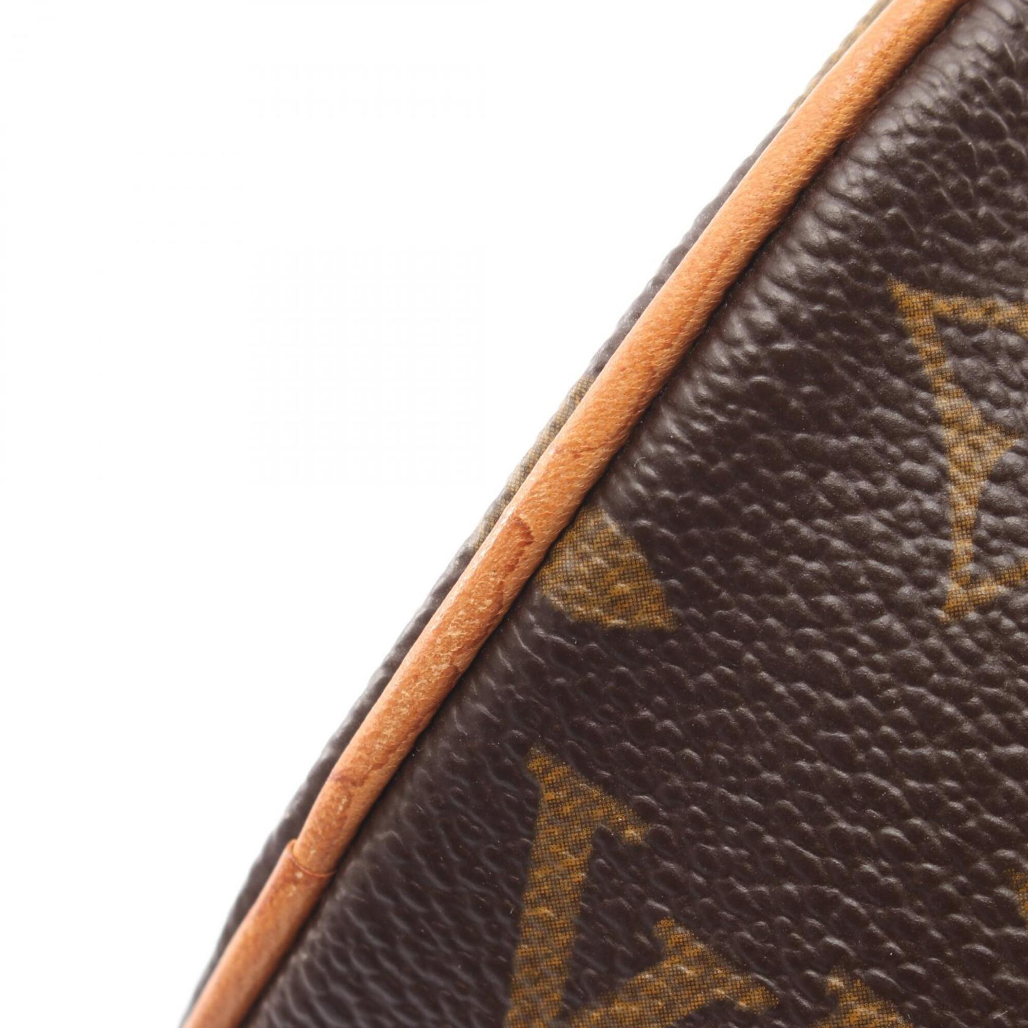 Louis Vuitton Brown Coated Canvas Pvc Monogram Leather Handbag (Pre-Owned)