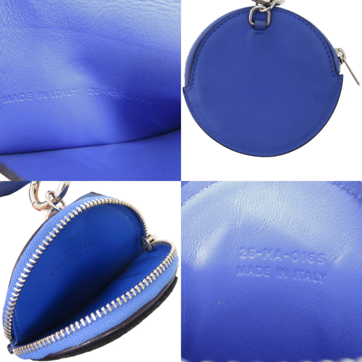 Christian Dior Black Blue Leather Pochette Pouch (Pre-Owned)