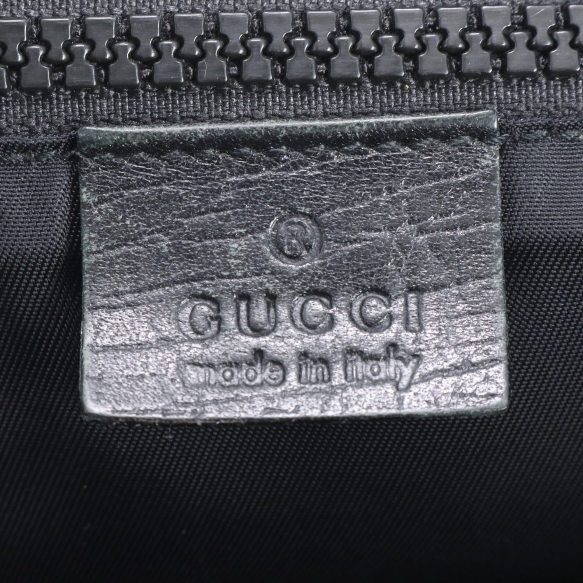 Gucci Black Leather Coated Canvas Messenger Bag Shoulder Bag Tote Bag (Pre-Owned)