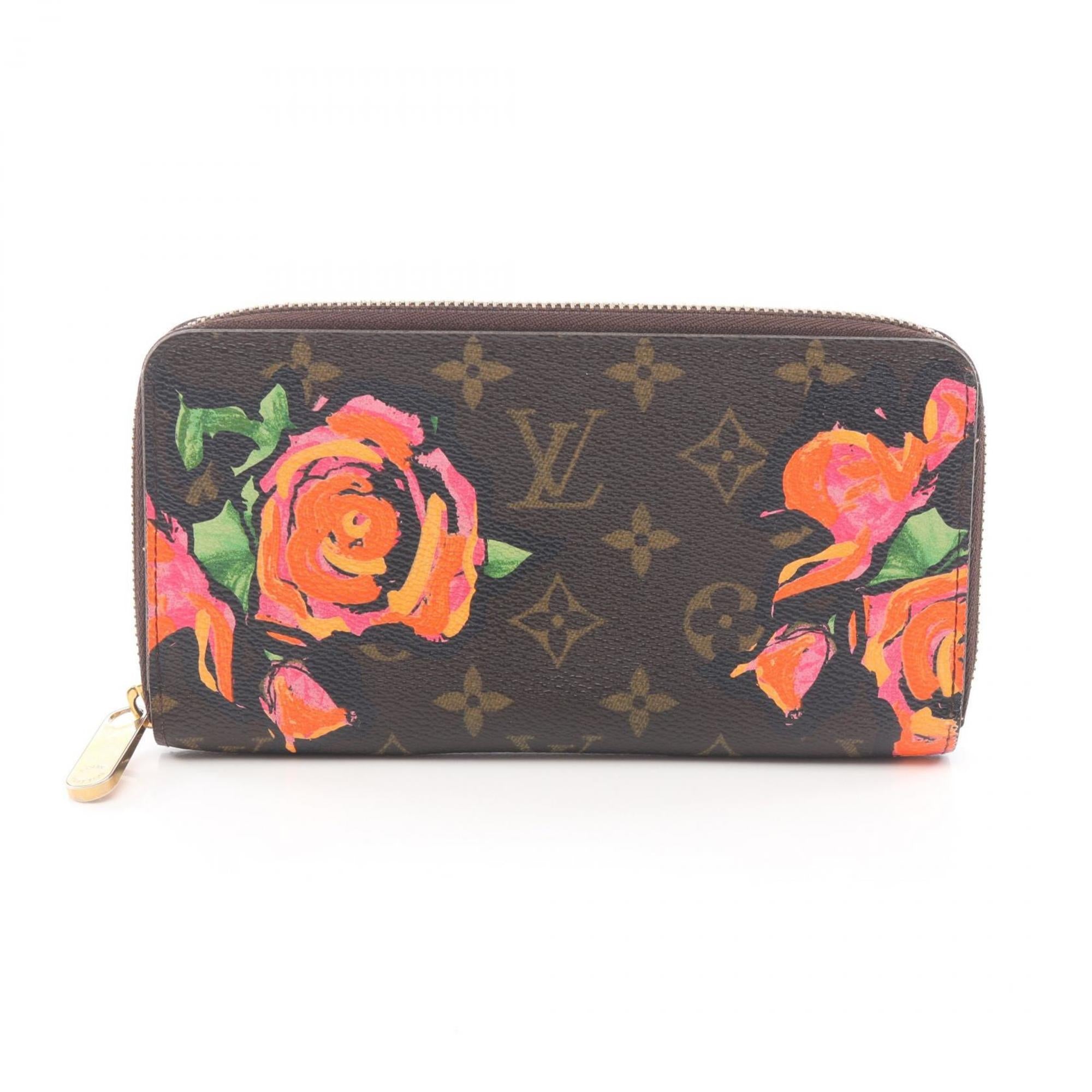 Louis Vuitton Brown Monogram Multi-Color Rose Monogram Rose Long Wallet (Bi-Fold) (Pre-Owned)