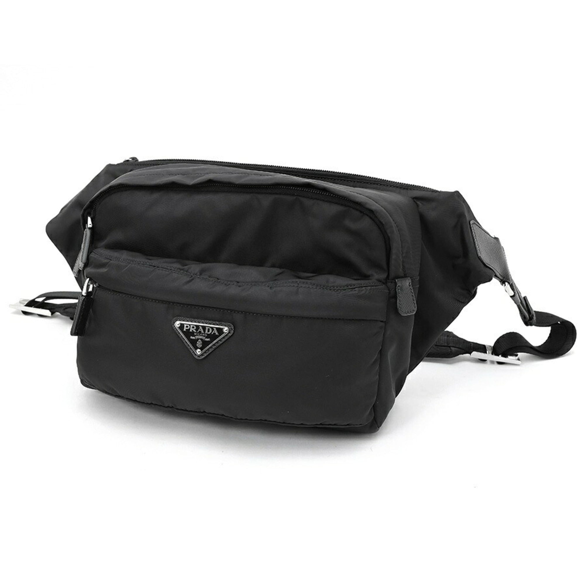 Prada Black Nylon Fanny Pack Sling Bag (Pre-Owned)